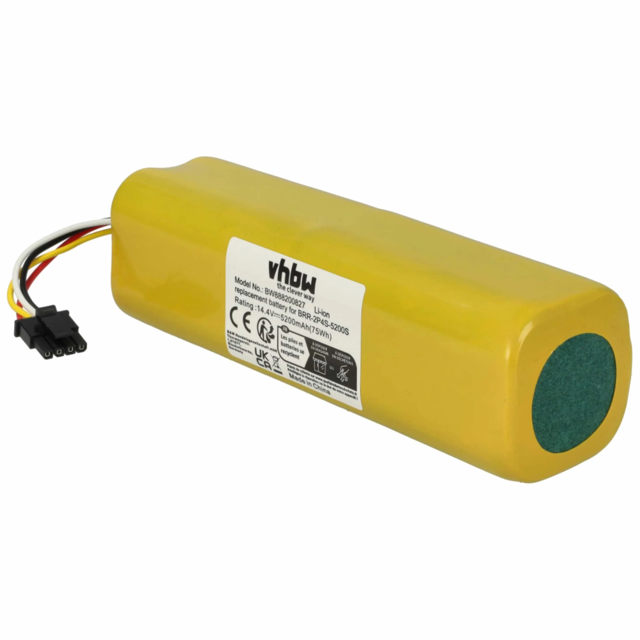vhbw Akumulator kompatybilny z Dreame D9, D9 Pro, F9, L10 Pro, D10, D10 Plus, D10s, D9 Max, L10 Home 5200 mAh 14,4 V litowo-jonowy