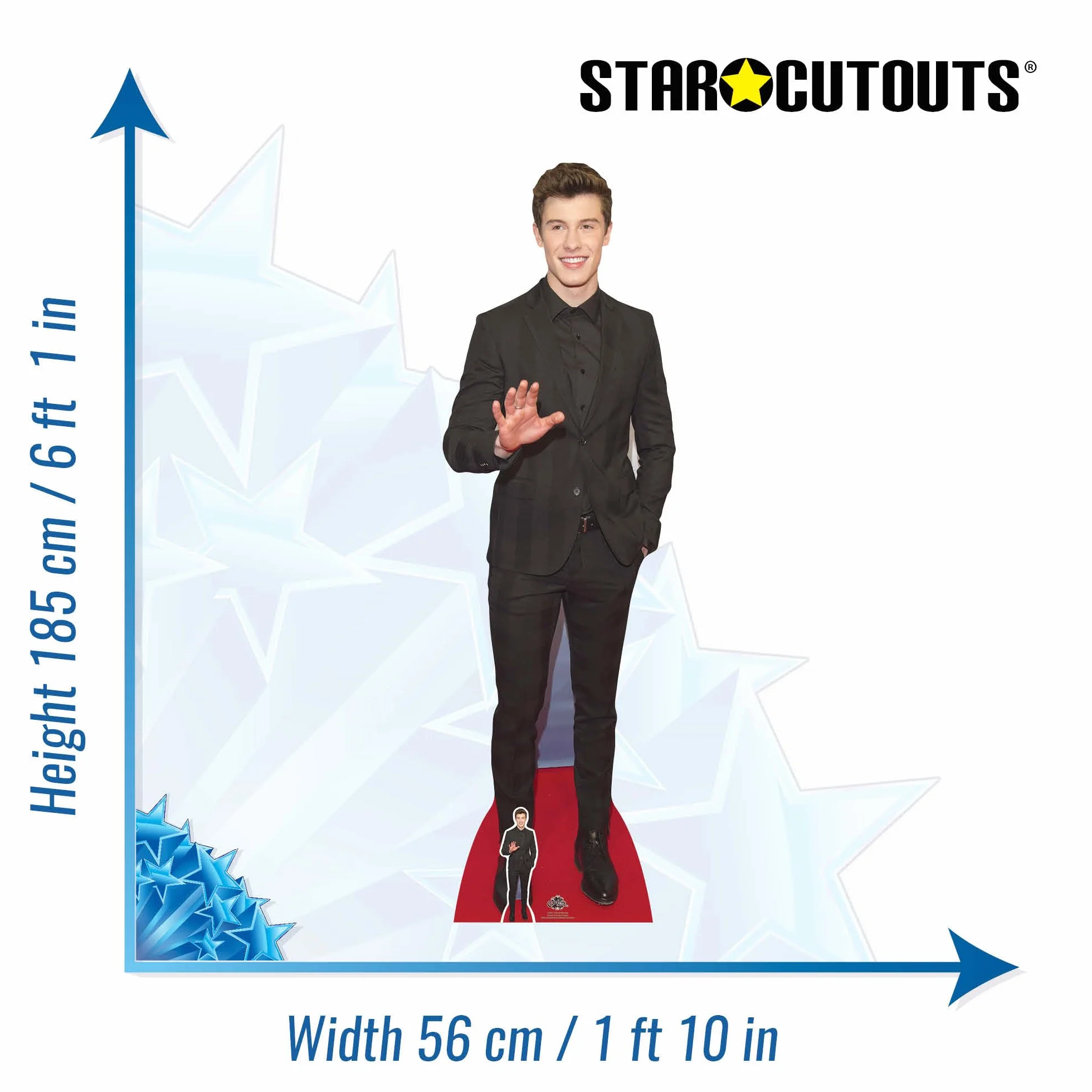 Star Cutouts Ltd CS657 Shawn Mendes karton 185 x 56 x 185 cm
