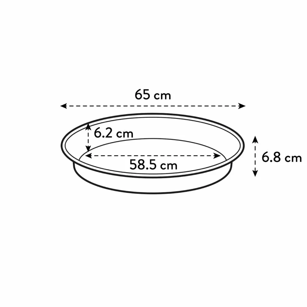 elho Green Basics Spodek 65 - Ø 65 x 6,9 cm czarny