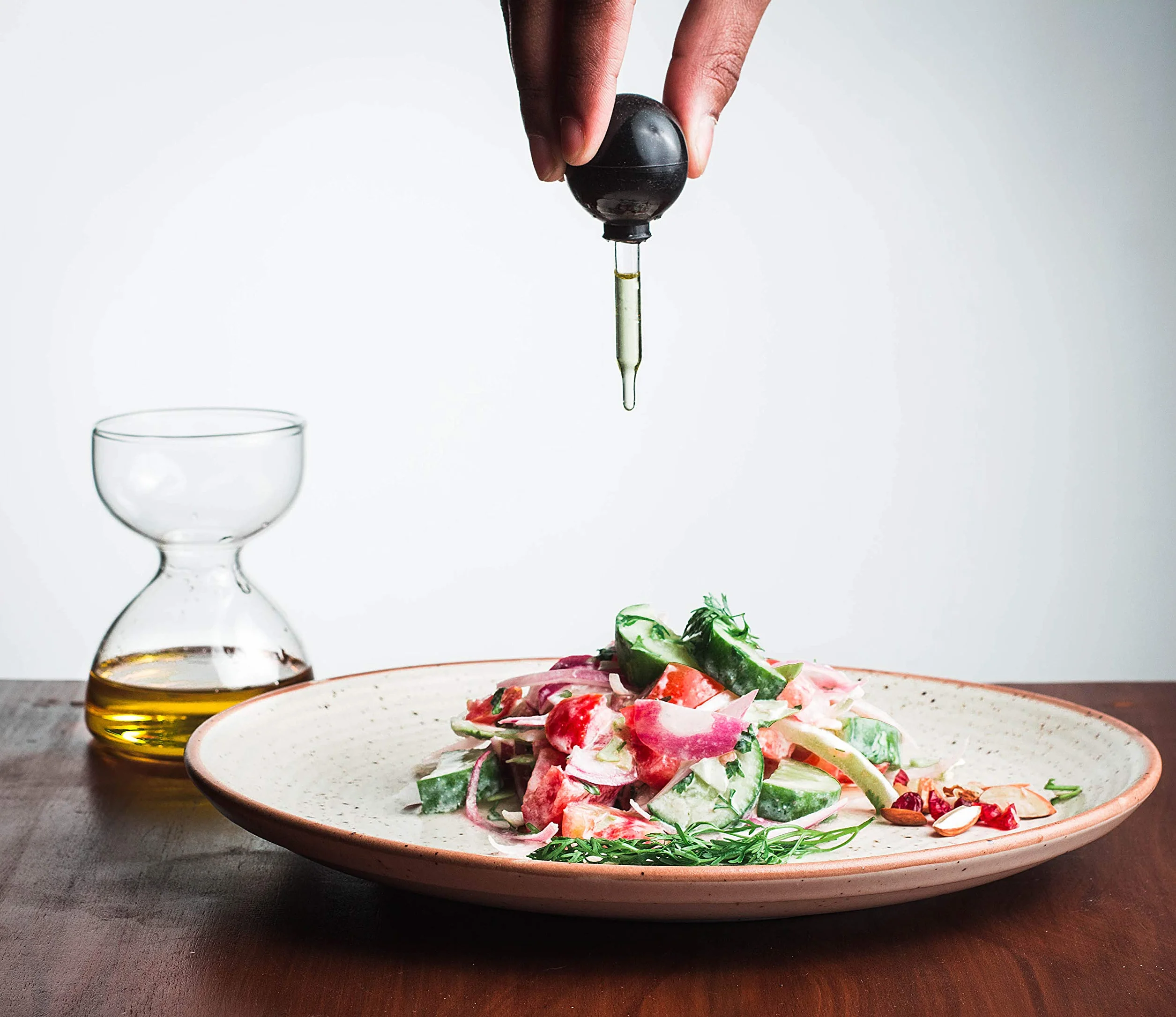 DropD'olio Zestaw dozowników oleju i octu 2x120 ml ze szklaną pipetą