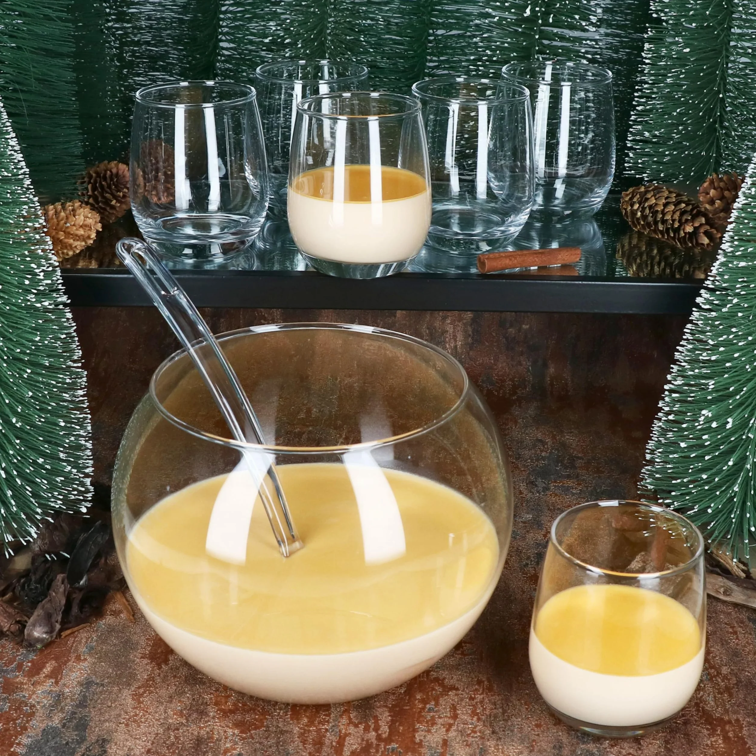 MamboCat Bolle Bowle zestaw 8-częściowy 3,3 l miska kielnia szklanki chochla kieliszek 350 ml