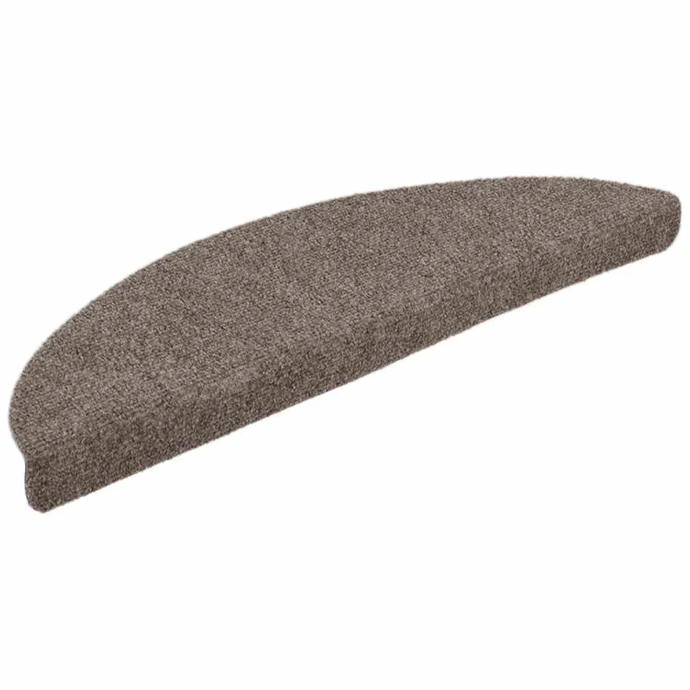 vidaXL Maty na schody samoprzylepne 10 szt. 56x17x3 cm beżowe półokrągłe