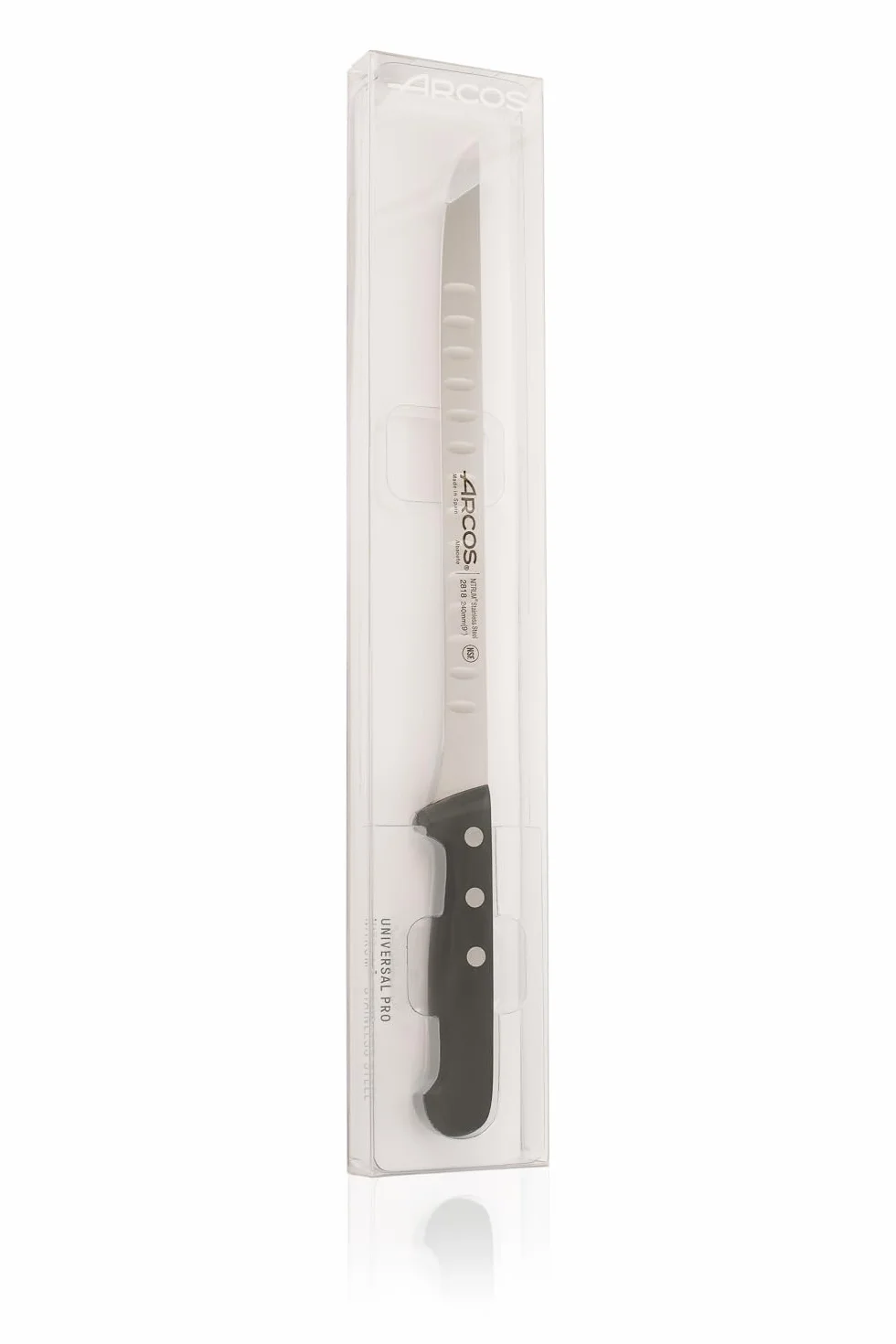 Arcos 281801 nóż do szynki uniwersalny 240 mm stal nierdzewna 18/8 POM czarny