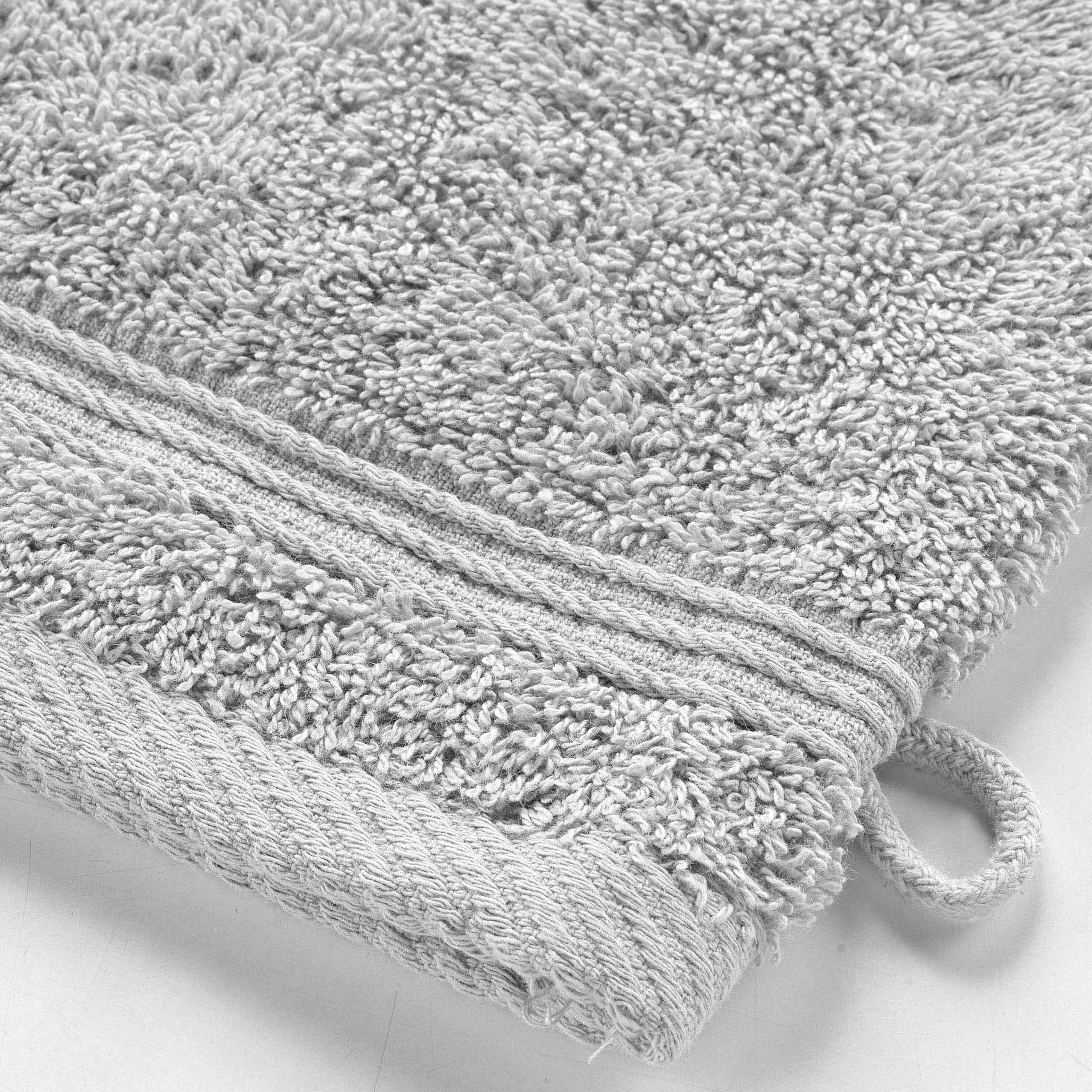 miękkość wewnętrzna, 2 rękawice toaletowe 15 x 21 cm Szara Perła, 100% Bawełna, Delikatność