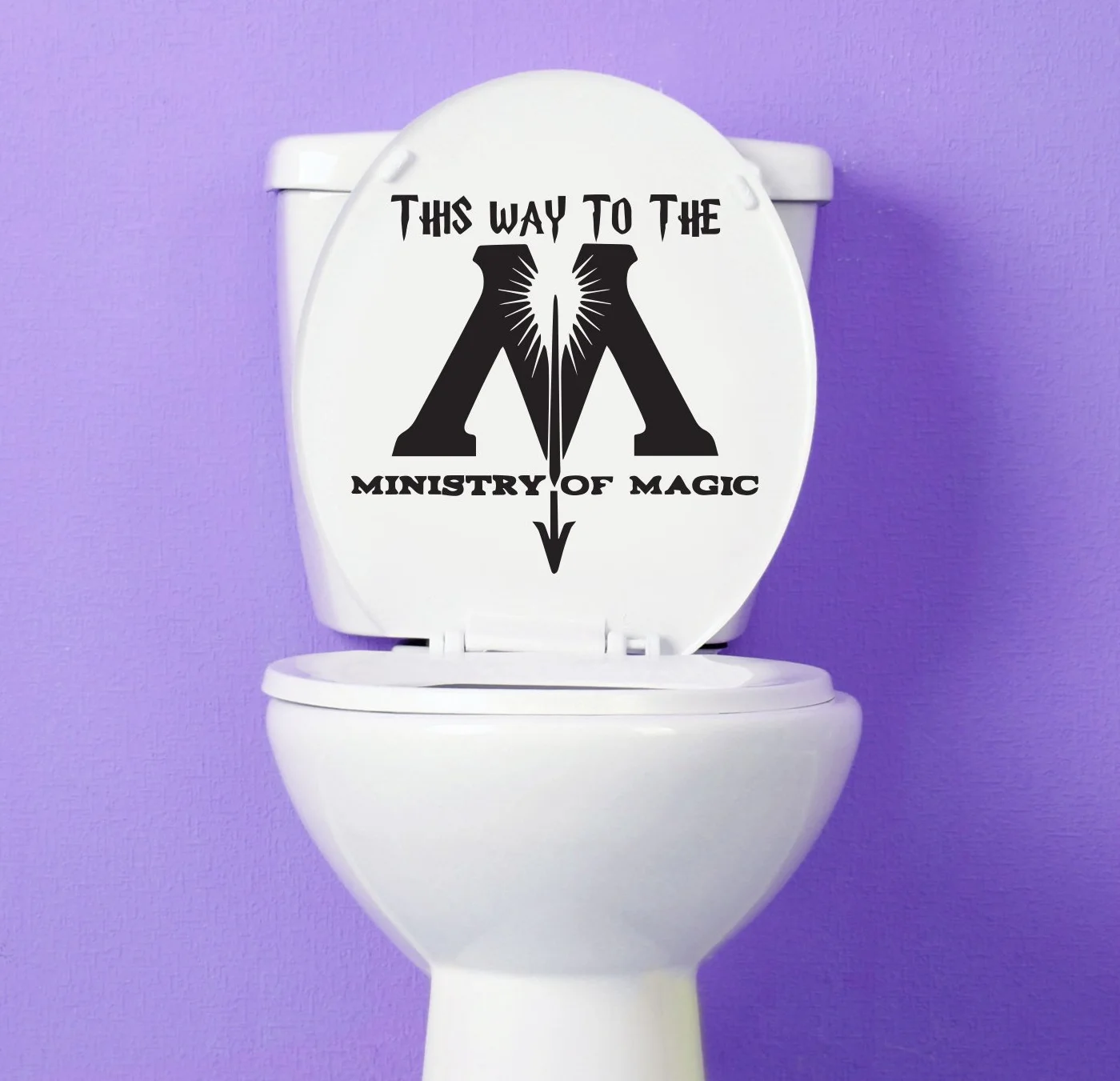 Ministry of Magic naklejka na toaletę, do pokoju dziecięcego (150 x 140 mm) by Inspired Walls® (1 zestaw)