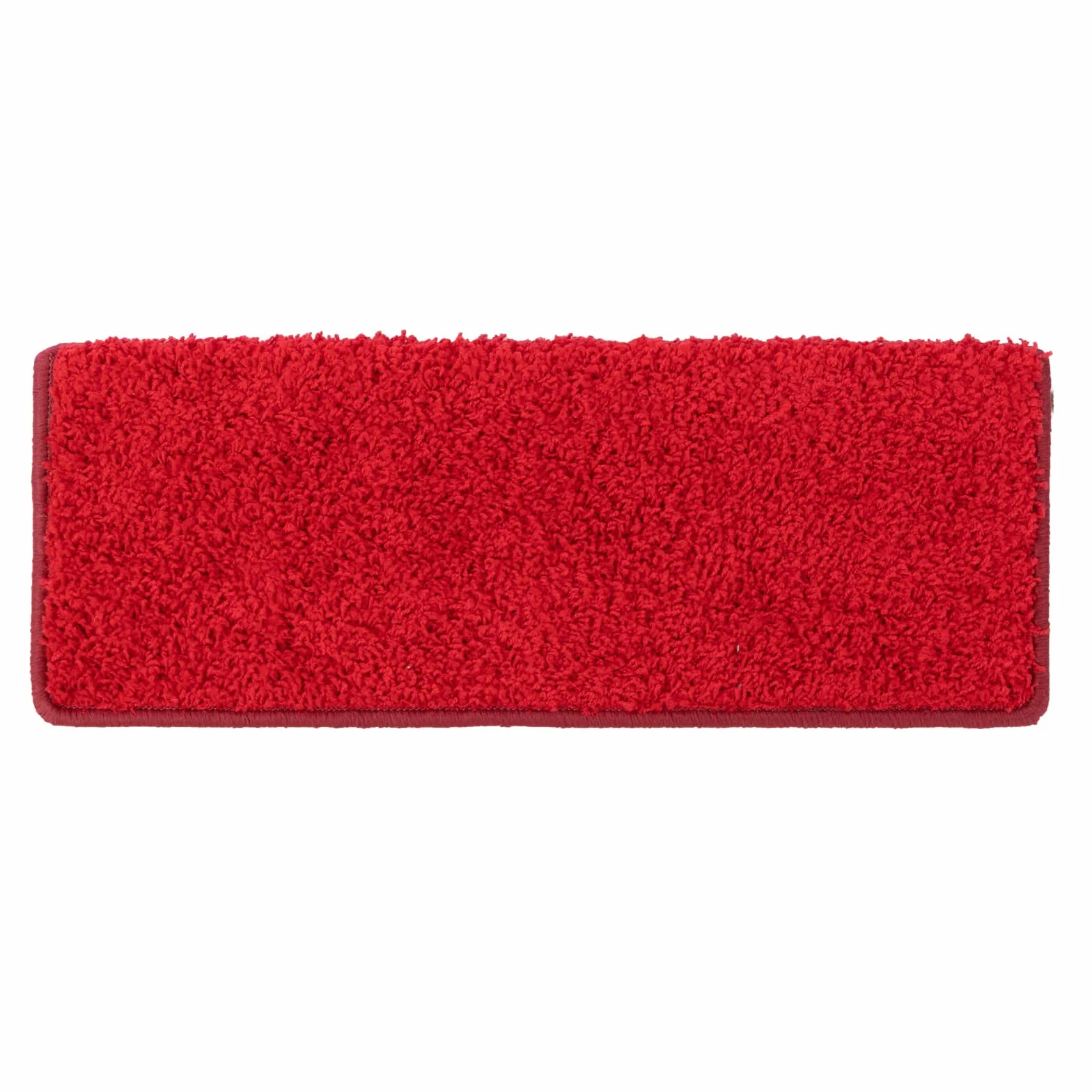 Floordirekt Shaggy Barcelona mata na schody 65 x 23,5 cm czerwona prostokątna