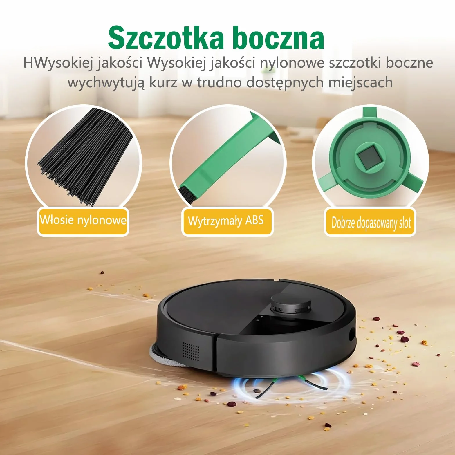 Zestaw 22 akcesoriów do robota odkurzającego iRobot Roomba Plus 405/505/507 Combo części zamienne, 1 szczotka główna, 6 worków do kurzu, 4 szczotki boczne, 6 filtrów HEPA, 4 ściereczki do