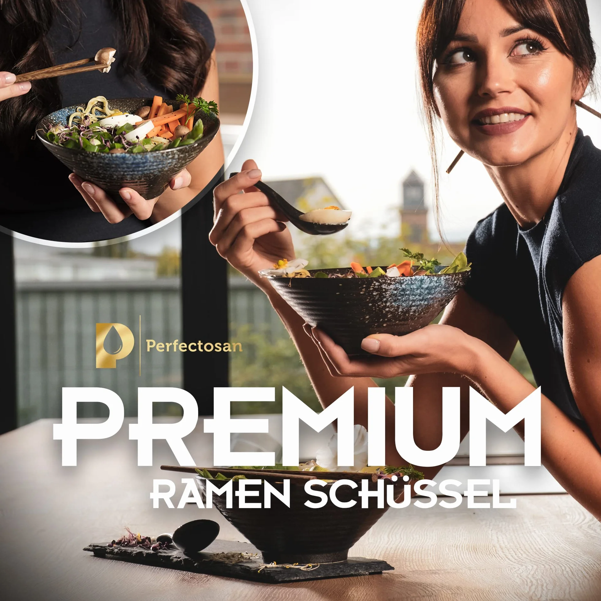 Ramen zestaw misek Osaka Stardust Model Ceramiczna japońska miska do zupy Pho Ramenbowl