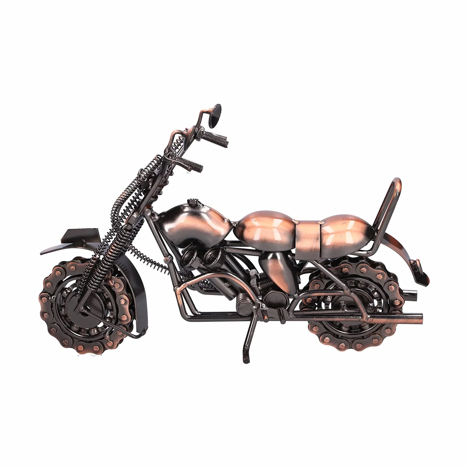 Figurka motocykla żelazny model retro brąz miniaturowy kolekcjonerski dekoracja domu