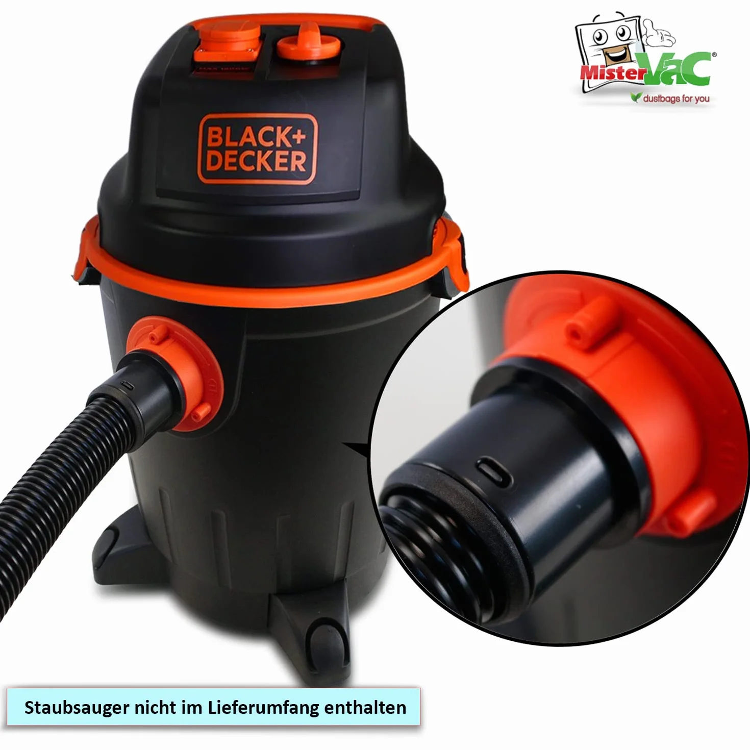 Kompatybilny z MisterVac | z wężem wymiennym Black & Decker BXVC20PE