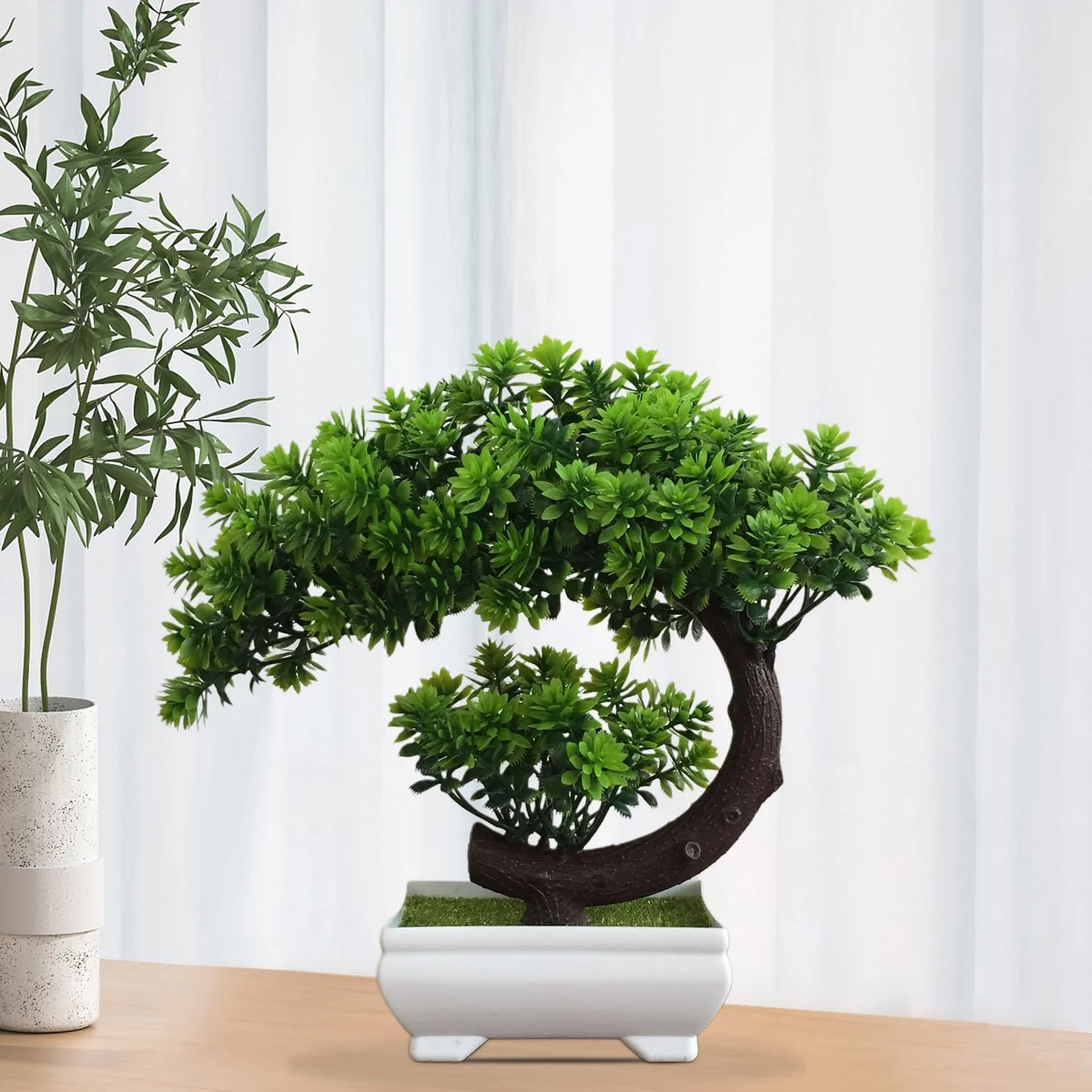 Sztuczne drzewo, zielone sztuczne drzewko bonsai, sztuczne tworzywo sztuczne bonsai, naturalne łagodzenie zmęczenia, dekoracja na balkon, do ogrodu, biura
