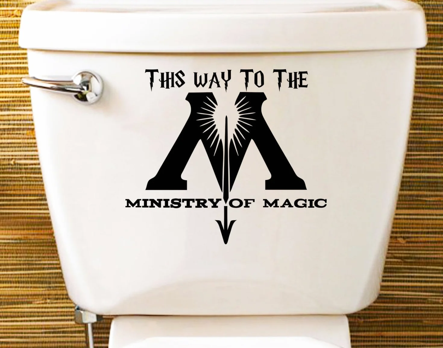 Ministry of Magic naklejka na toaletę, do pokoju dziecięcego (150 x 140 mm) by Inspired Walls® (1 zestaw)