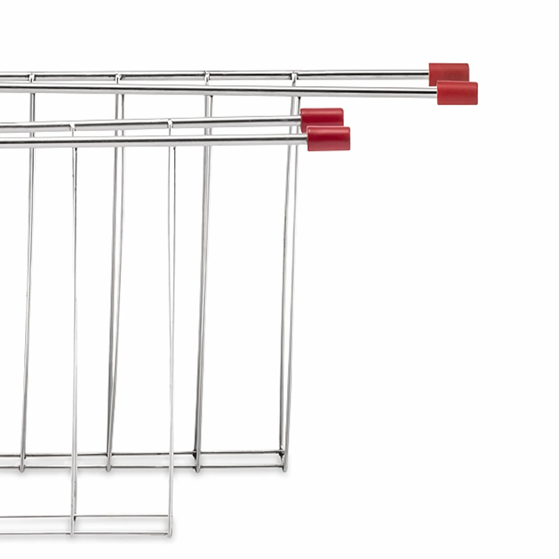 Alessi MDL08RA R zestaw stojaków na toster, plastik, czerwony