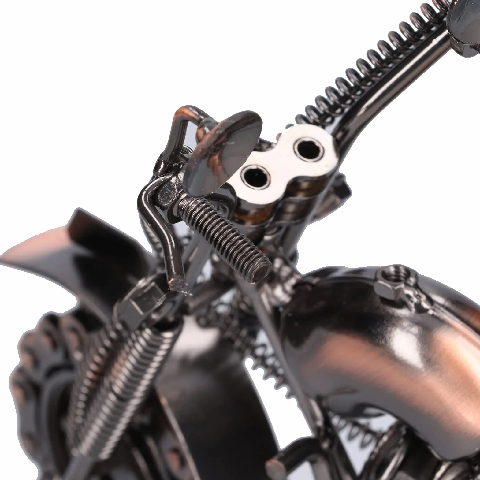 Figurka motocykla żelazny model retro brąz miniaturowy kolekcjonerski dekoracja domu