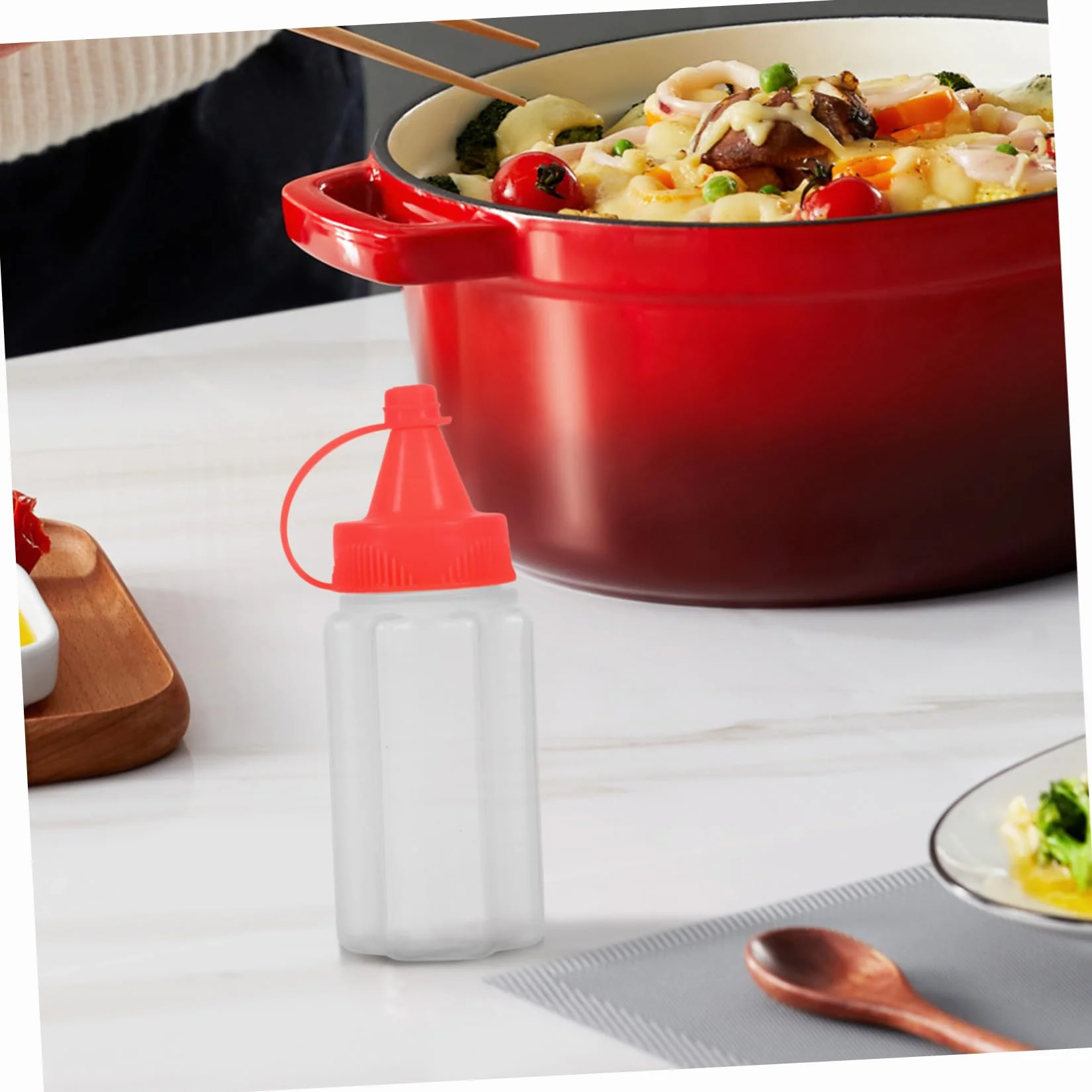 iplusmile Zestaw 4 Mini Butelka Ketchupu Dozująca Olej