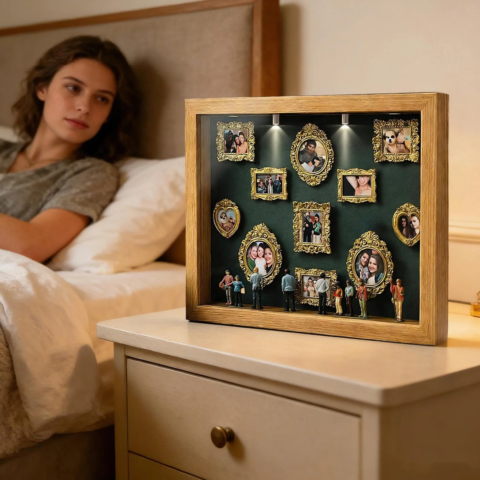 Spersonalizowany Zestaw Wystawowy DIY Mini Museum Of Us, Ramka Pamięci Z Miniaturowym Wzorem, Pudełko Mini Sylwetka, Elegancki Akcent Domowy Dla Par
