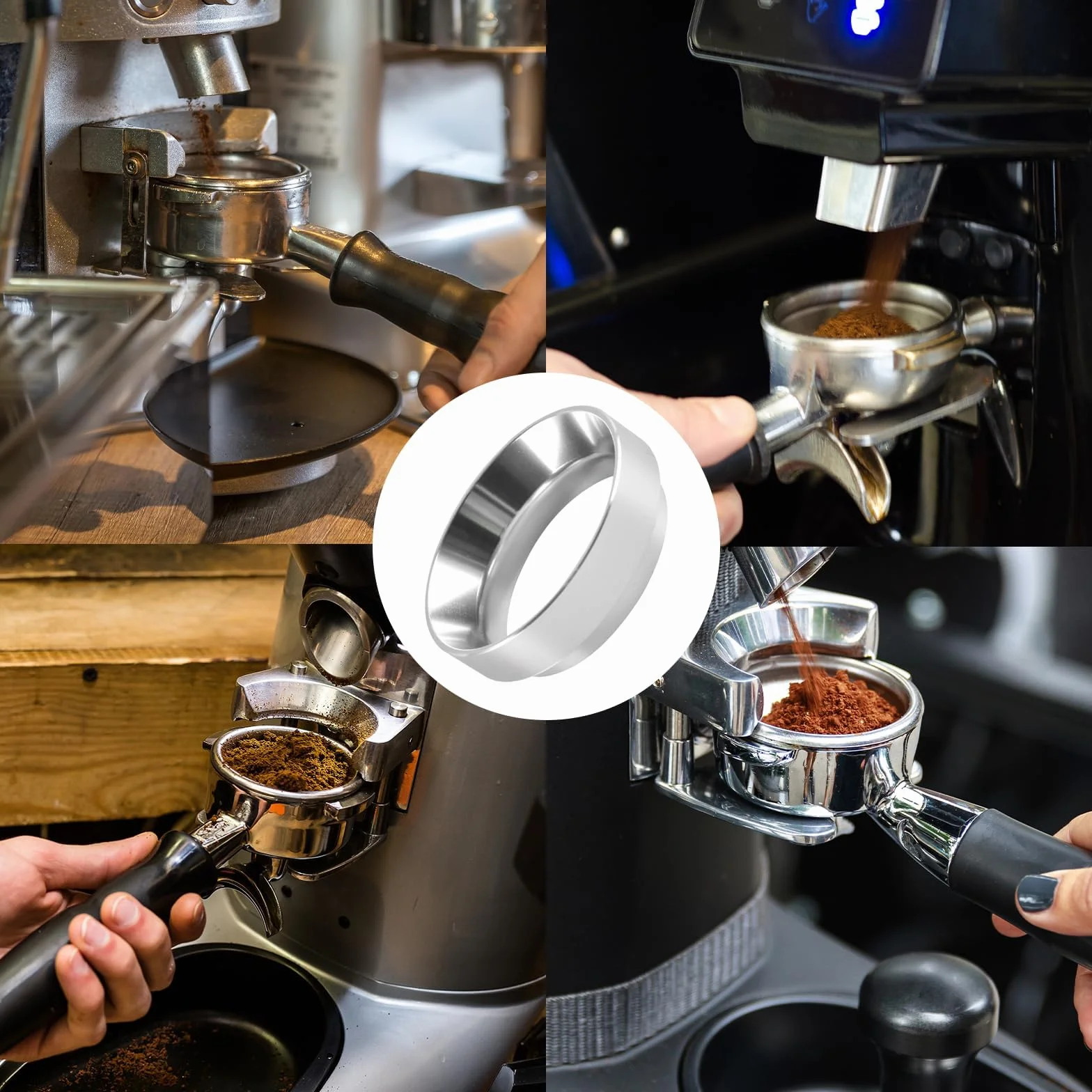 51mm lejek dozujący do kawy dla De'Longhi Dedica – magnetyczny lejek dozujący dla sitka EC680/EC685, aluminiowe akcesorium dla barista i domu