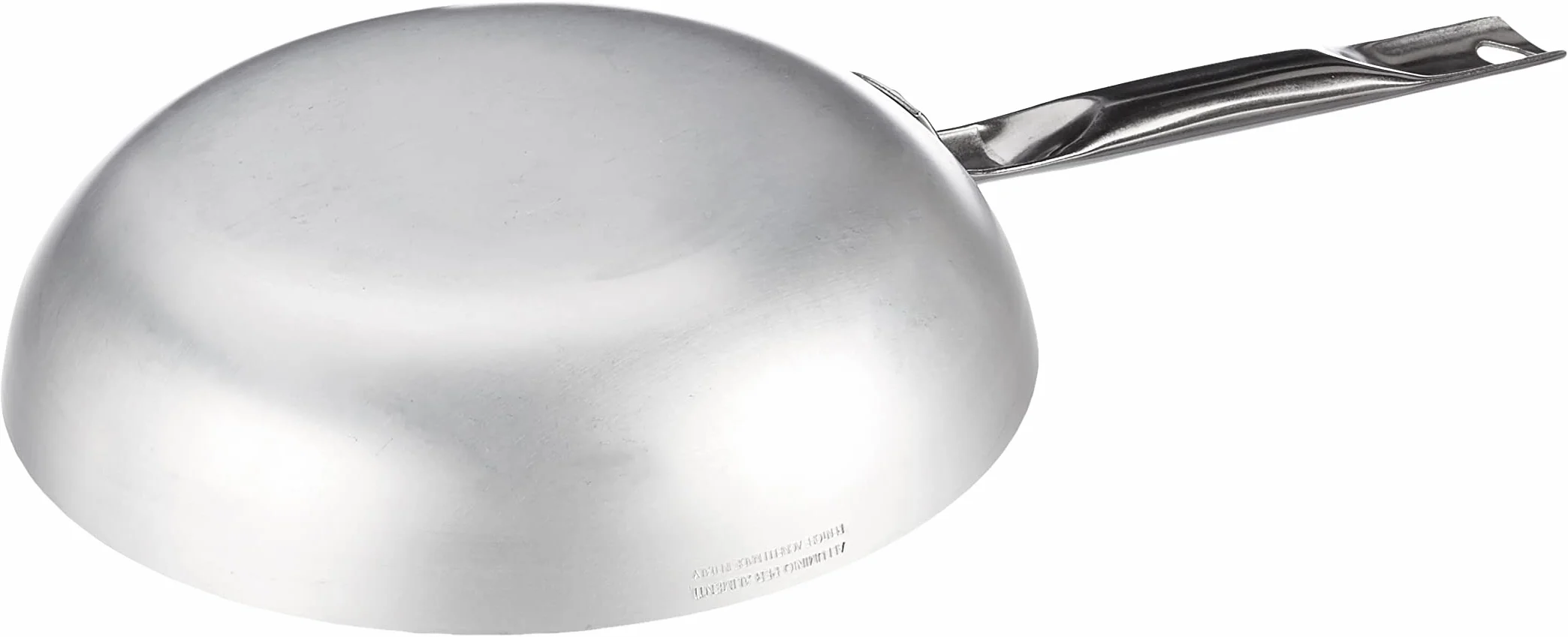 Pentole Agnelli Patelnia z łbem wpuszczanym, wykonana z aluminium, grubość 5 mm, z uchwytem ze stali nierdzewnej, srebrna 28 cm, srebrna