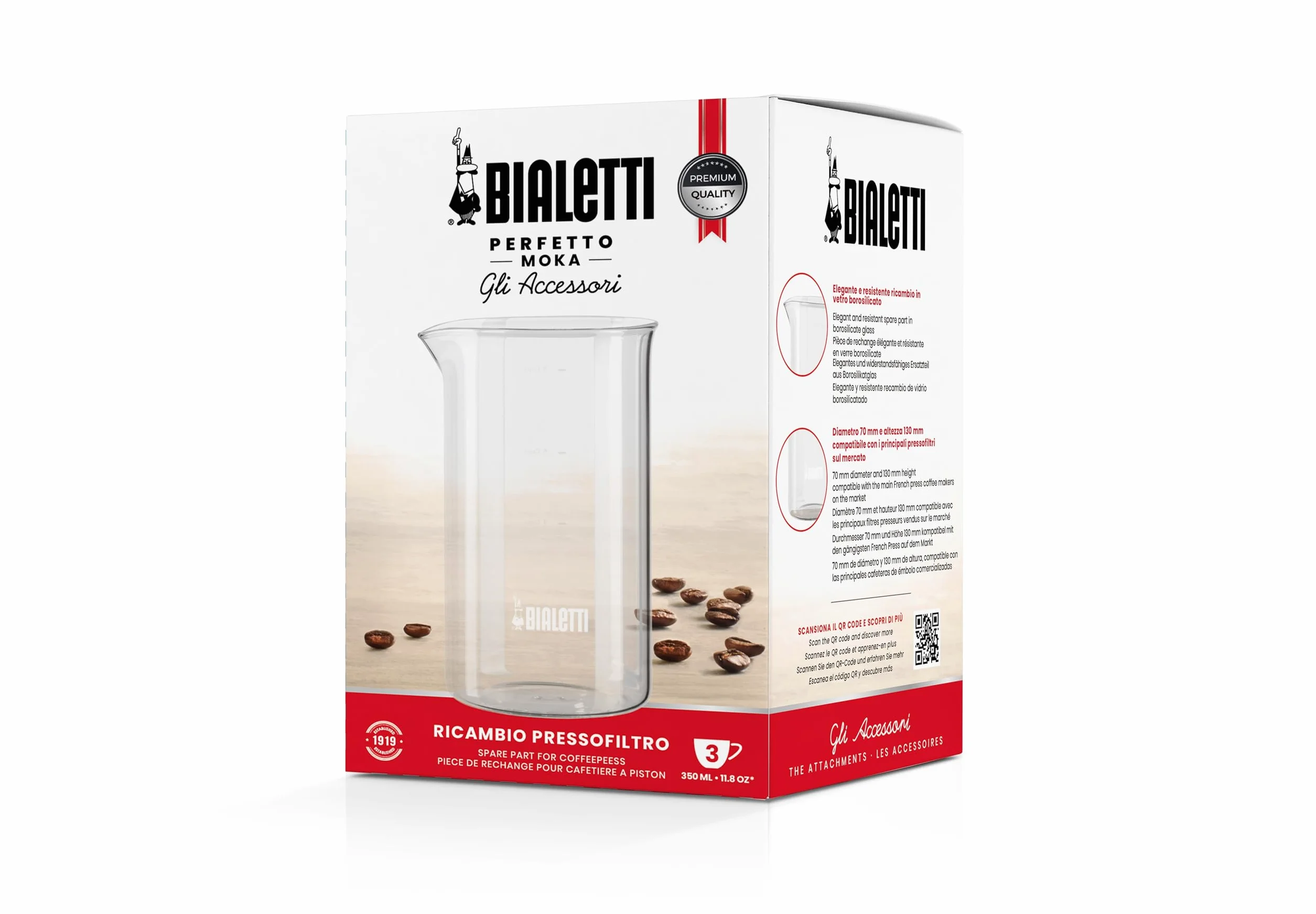 Bialetti części zamienne do ekspresu do kawy przezroczyste