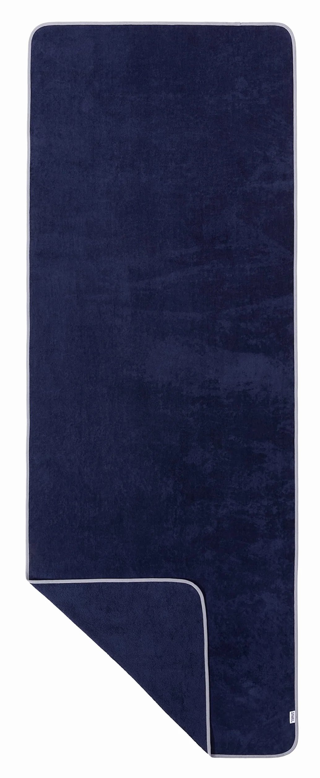 Ręcznik do sauny 220 x 80 cm 100% bawełna ekologiczna XXL granatowo-szary