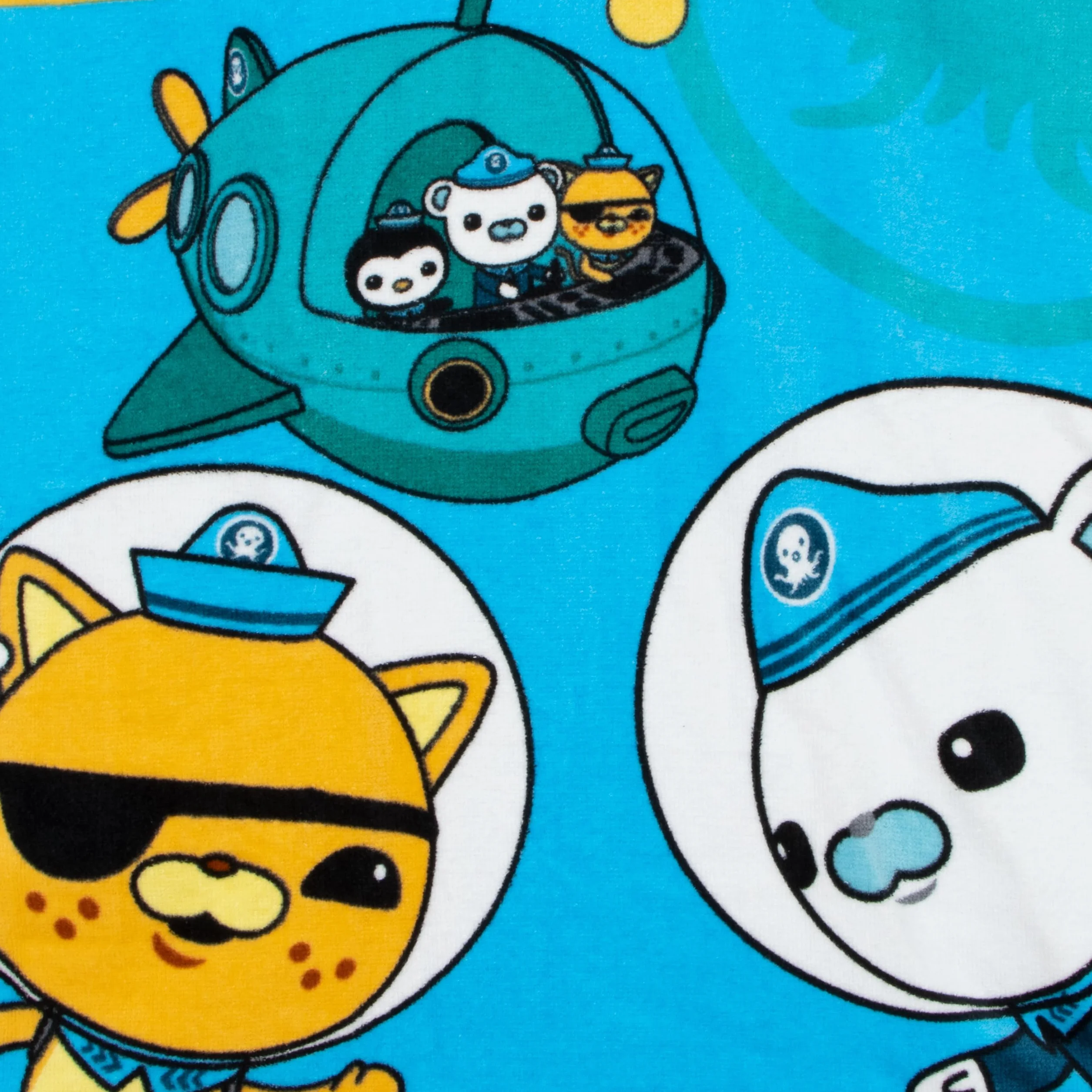 Octonauts Ręcznik z Kapturem Dziecięce Ponczo-Ręcznik Bawełniany Plażowy dla Chłopców Niebieski