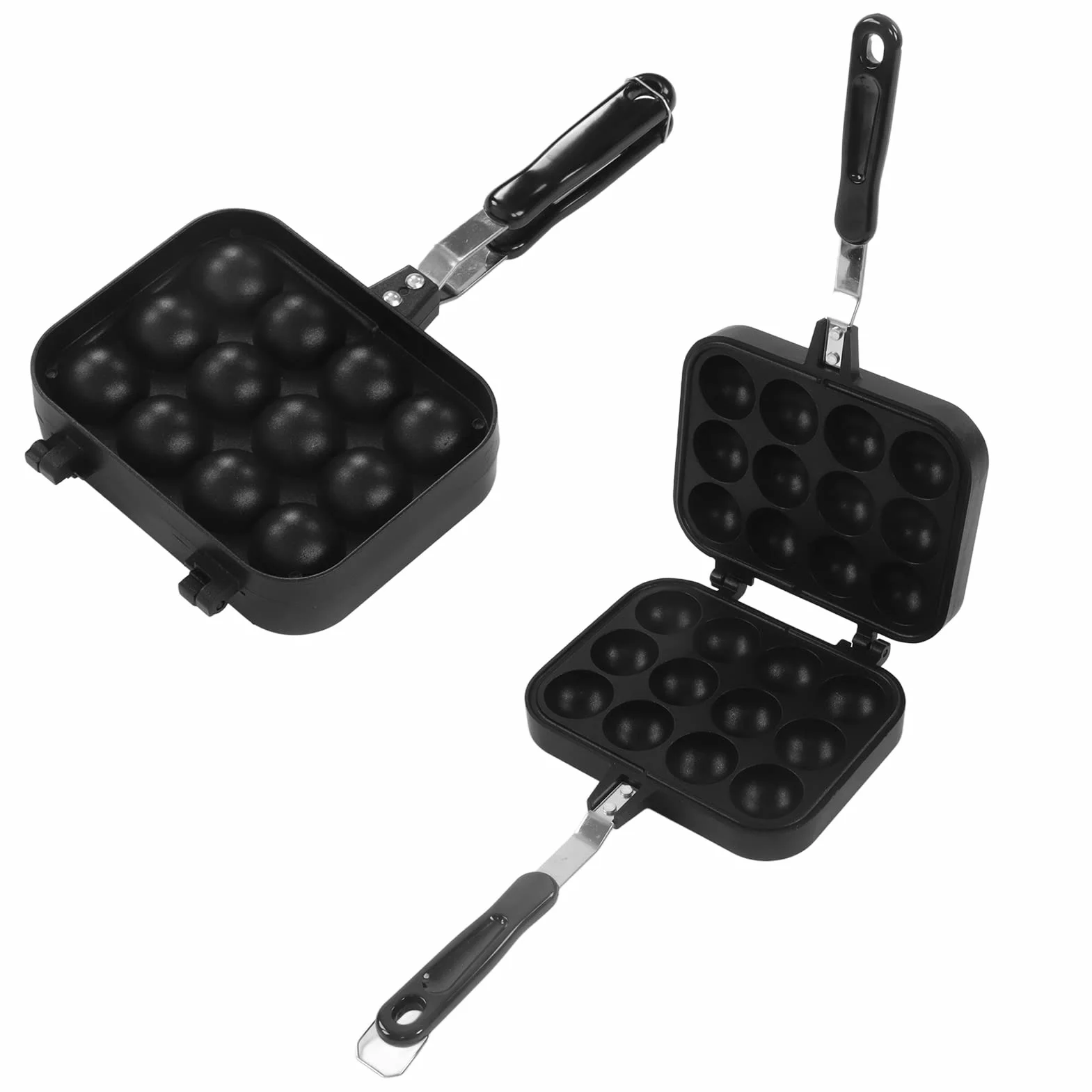 Fyearfly Takoyaki patelnia grillowa 12-otworowa dwustronna forma do gotowania