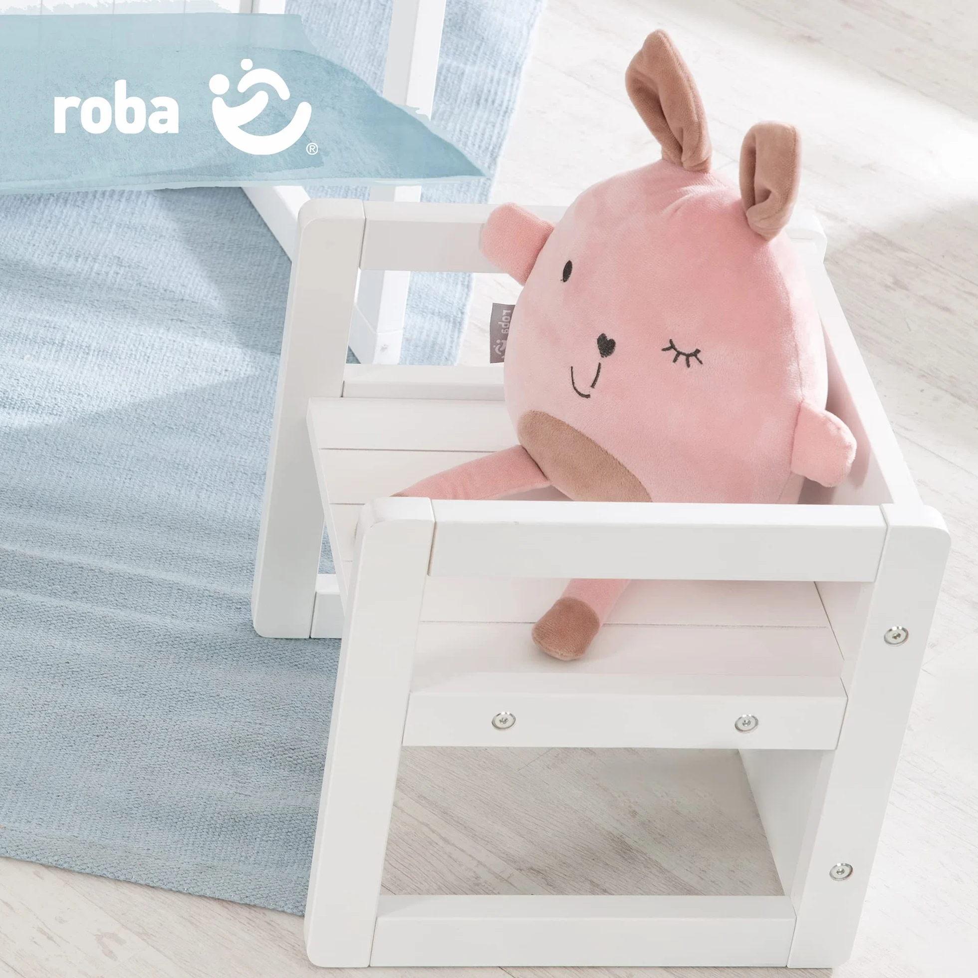 Roba Taboret Biały 30 x 30 x 30 cm