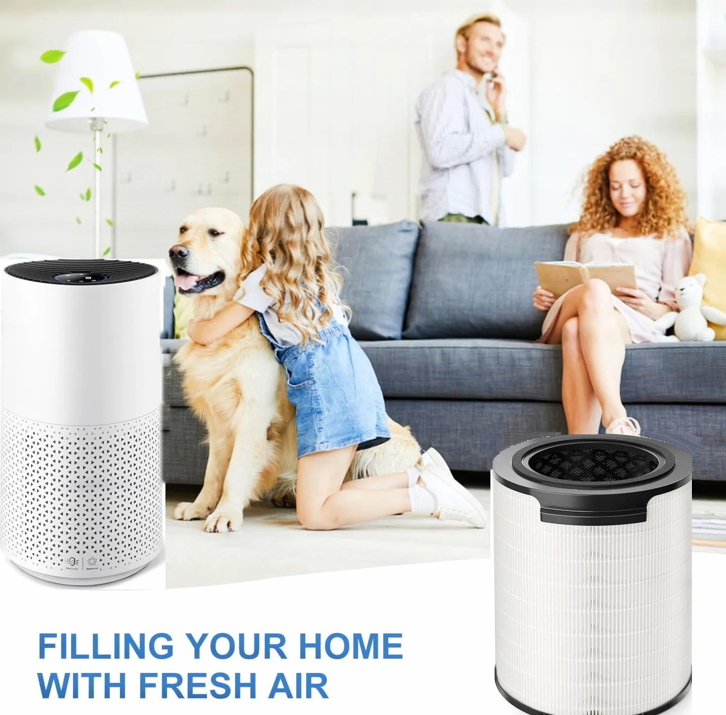 Zamienny filtr HEPA FY1700 kompatybilny z oczyszczaczem powietrza serii Philips 1000i numer modelu AC1715/70、 AC1715/41、 AC1715/30, część FY1700/30
