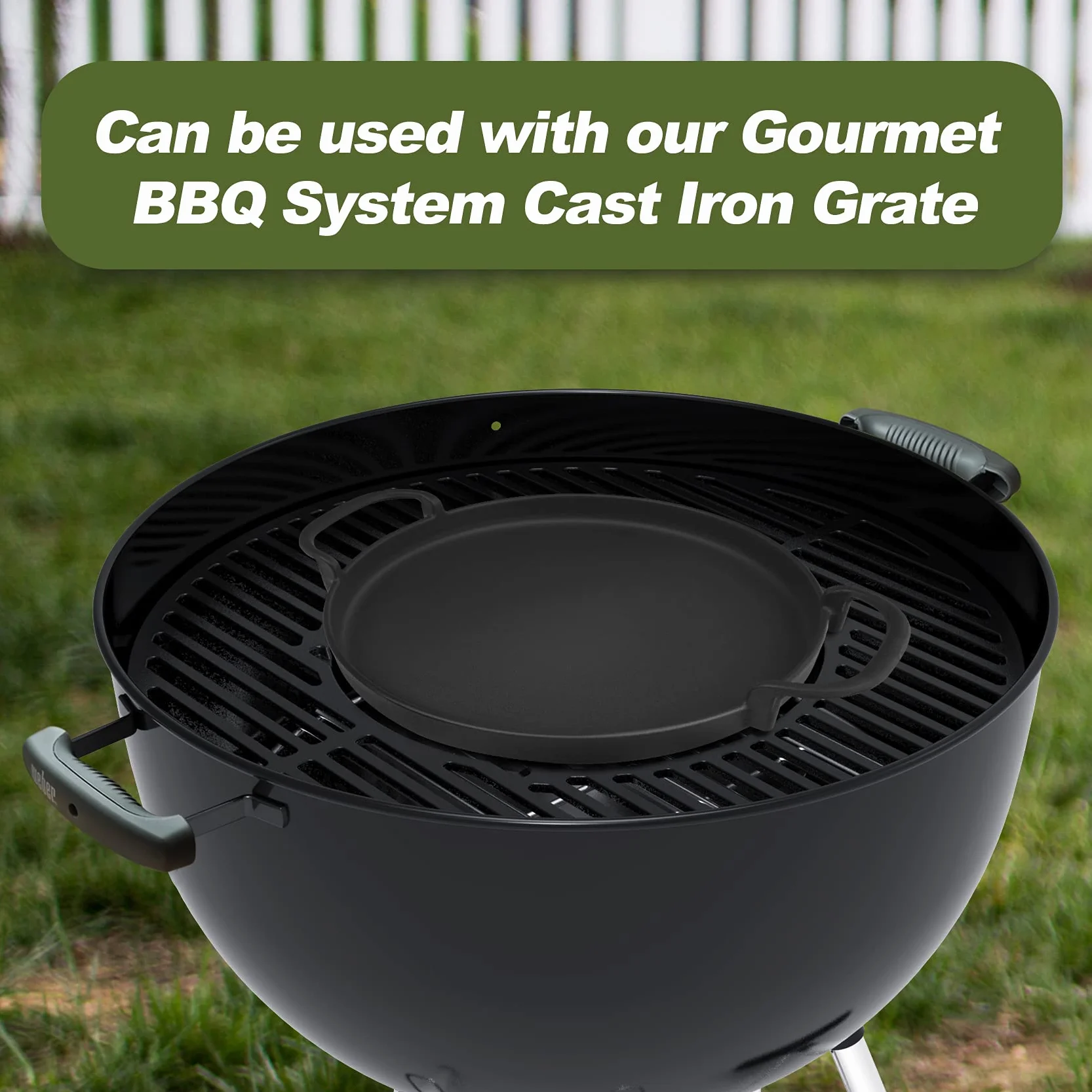 Onlyfire żeliwna patelnia grillowa Ø 30,5 cm do Weber Gourmet BBQ System 7421 | Części zamienne do grilla węglowego Weber 57cm