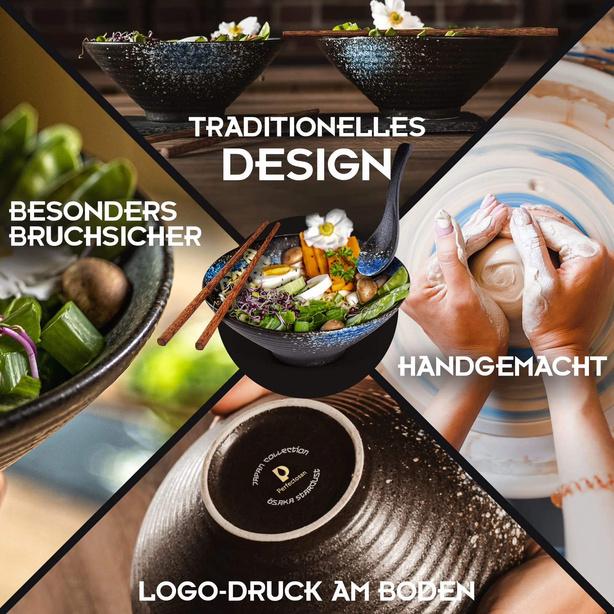 Ramen zestaw misek Osaka Stardust Model Ceramiczna japońska miska do zupy Pho Ramenbowl