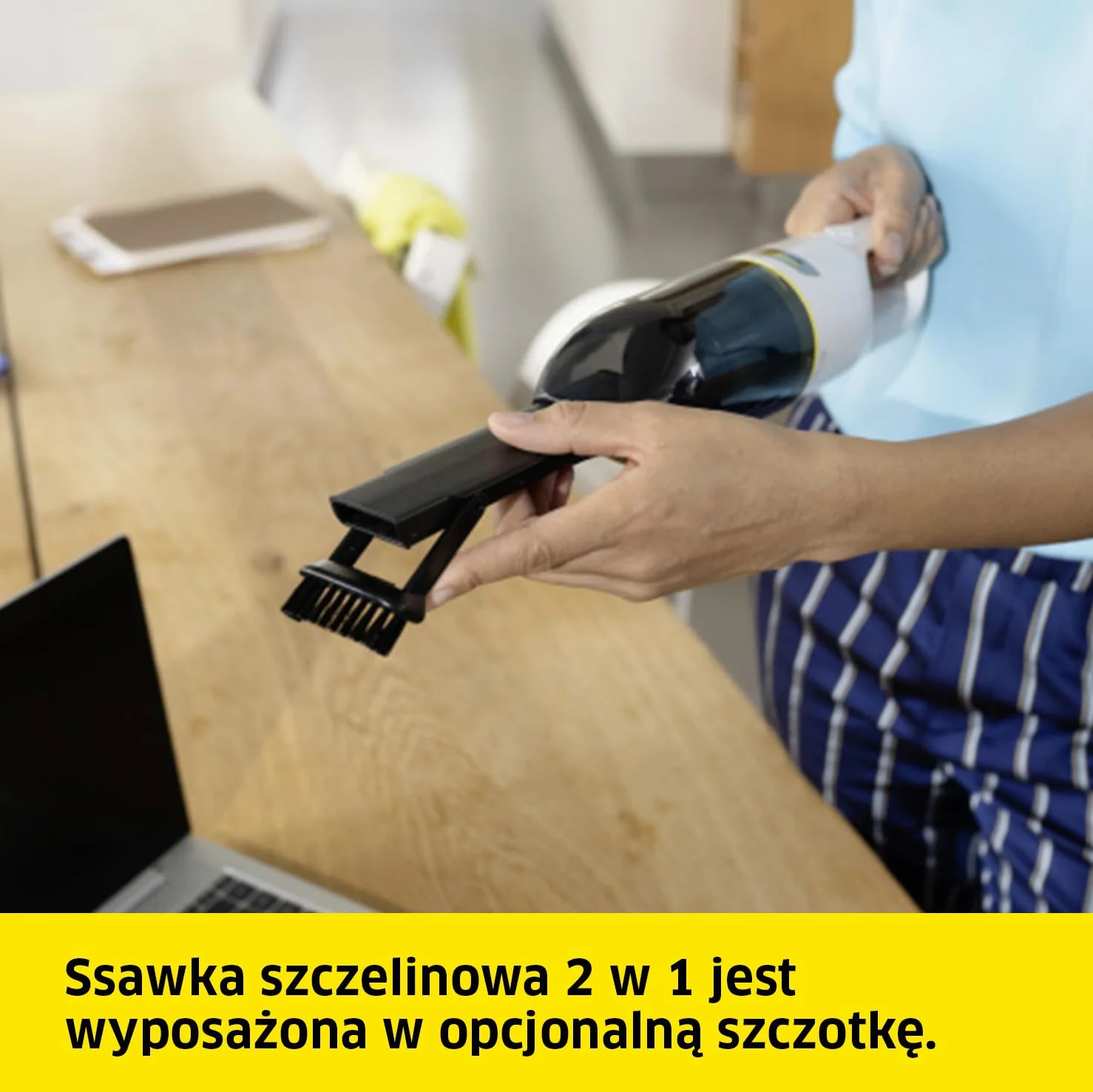 Kärcher Akumulatorowy odkurzacz ręczny CVH 2, kompaktowy i lekki odkurzacz do okruchów, pojemnik na kurz: 0,15 l, waga: 0,65 kg, w zestawie akumulator 7,2 V, ładowarka USB, ssawka szczelinowa 2 w 1