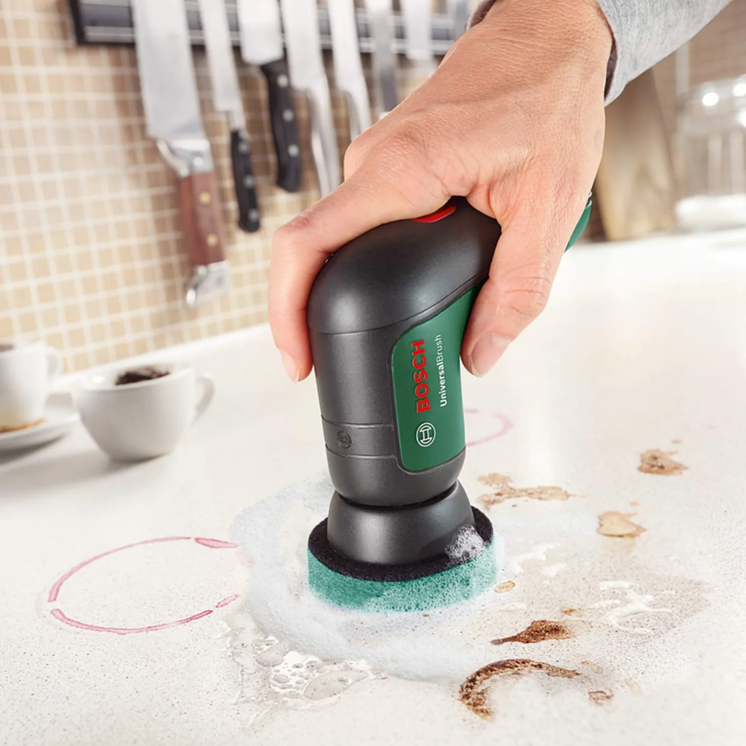 Bosch Home And Garden Uchwyt na Pad do Elektrycznej Szczotki Czyszczącej, UniversalBrush, 1 Sztuka w Zestawie, z Mocowaniem na Rzep, w Opakowaniu Kartonowym