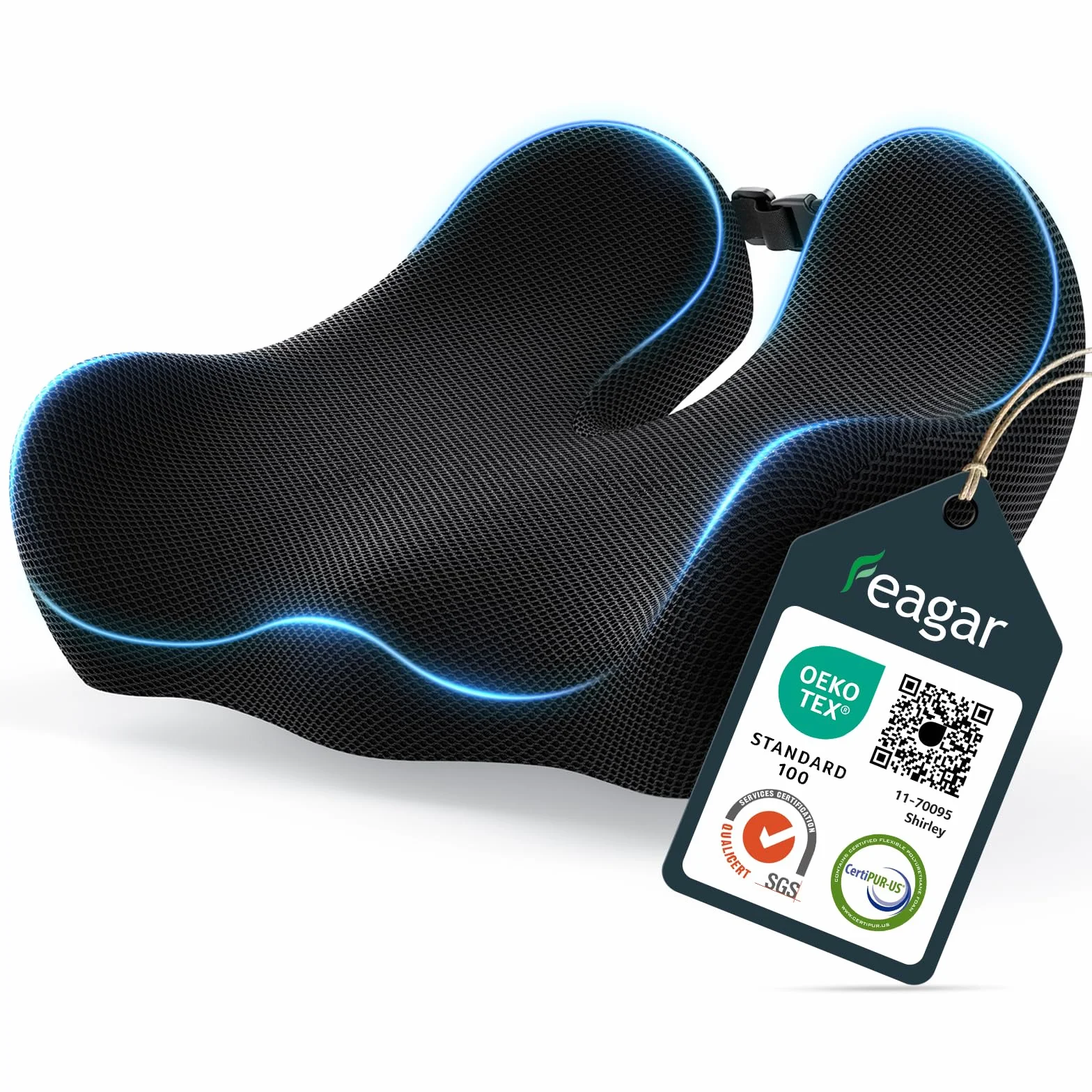 Poduszka na krzesło biurowe ortopedyczna z pianką pamięciową ergonomiczna