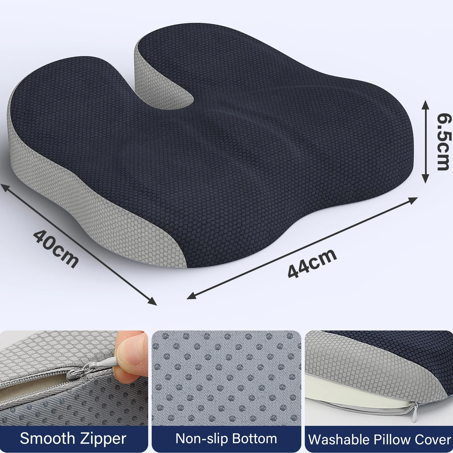 Poduszka na krzesło biurowe, poduszka ortopedyczna do siedzenia na kość ogonową, pianka z pamięcią ergonomiczna poduszka na krzesło biurowe, łagodzi ból Poduszka na krzesło biurowe do gier