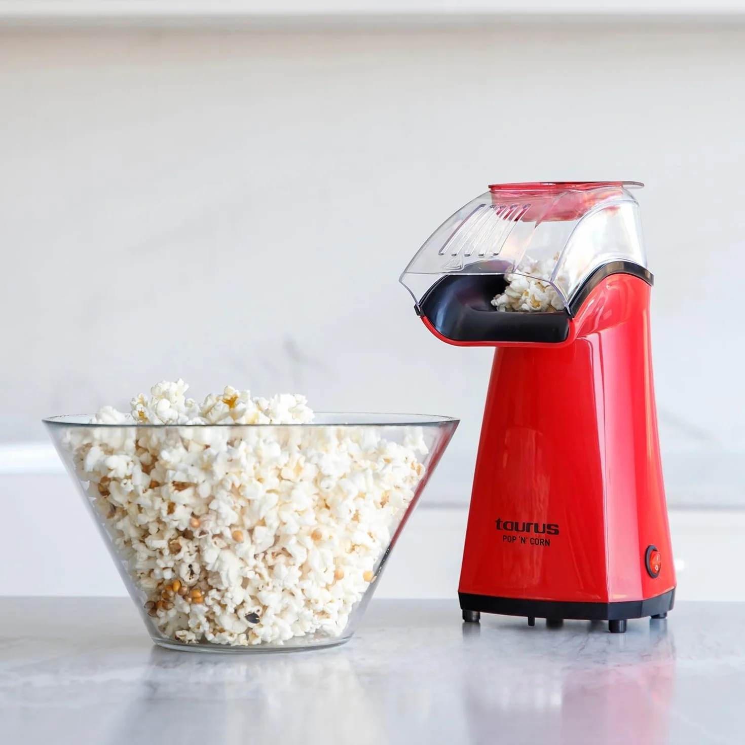 Taurus Pop'N'Corn - maszyna do popcornu, 1100 W, tworzywo sztuczne, czerwona, XX