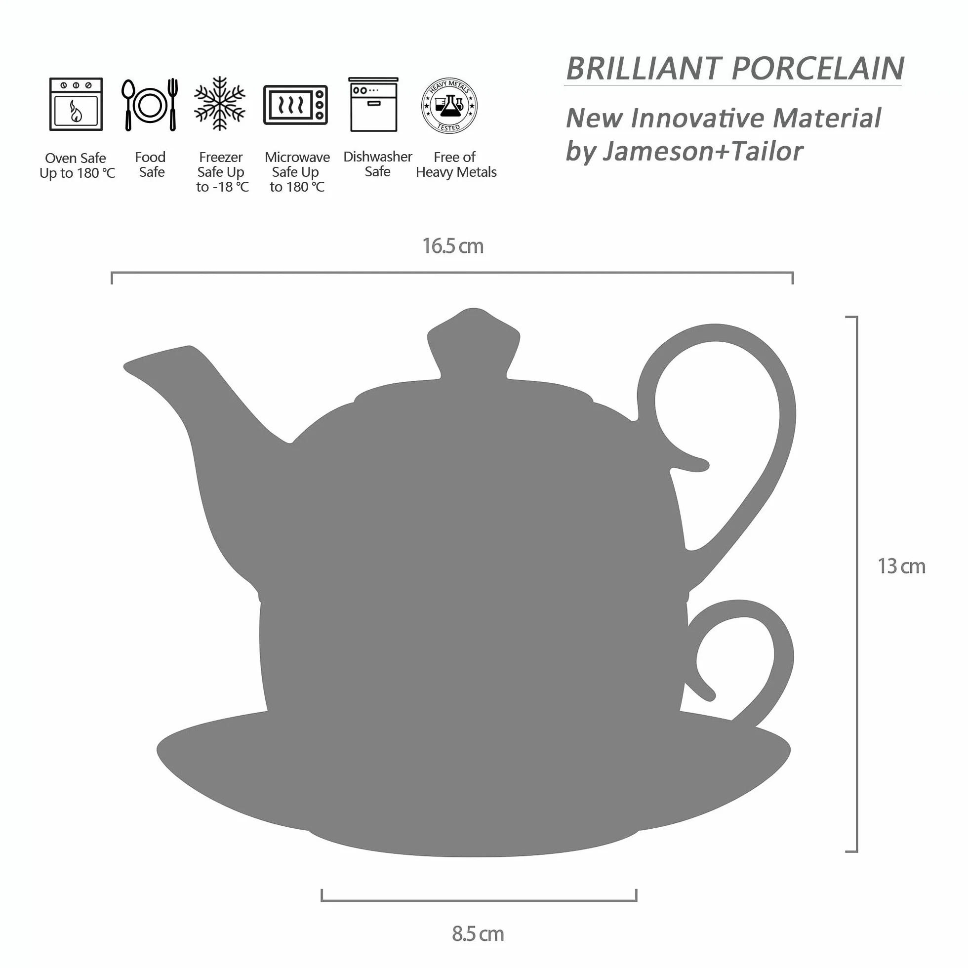 Jameson & Tailor Tea for one 4-częściowy zestaw koty biały
