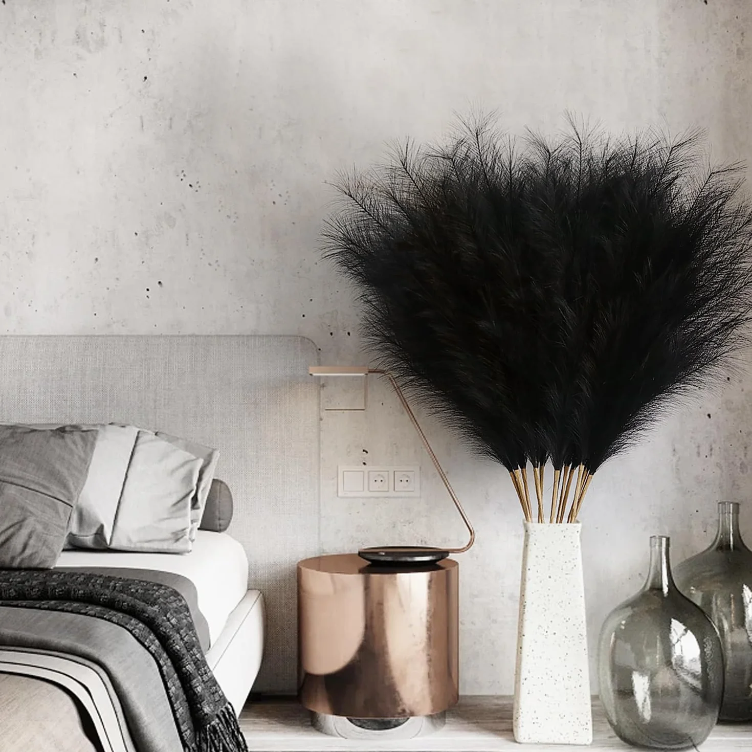 Sztuczna trawa pampasowa 115 cm 12 sztuk XXL puszysta dekoracja boho do wazonu