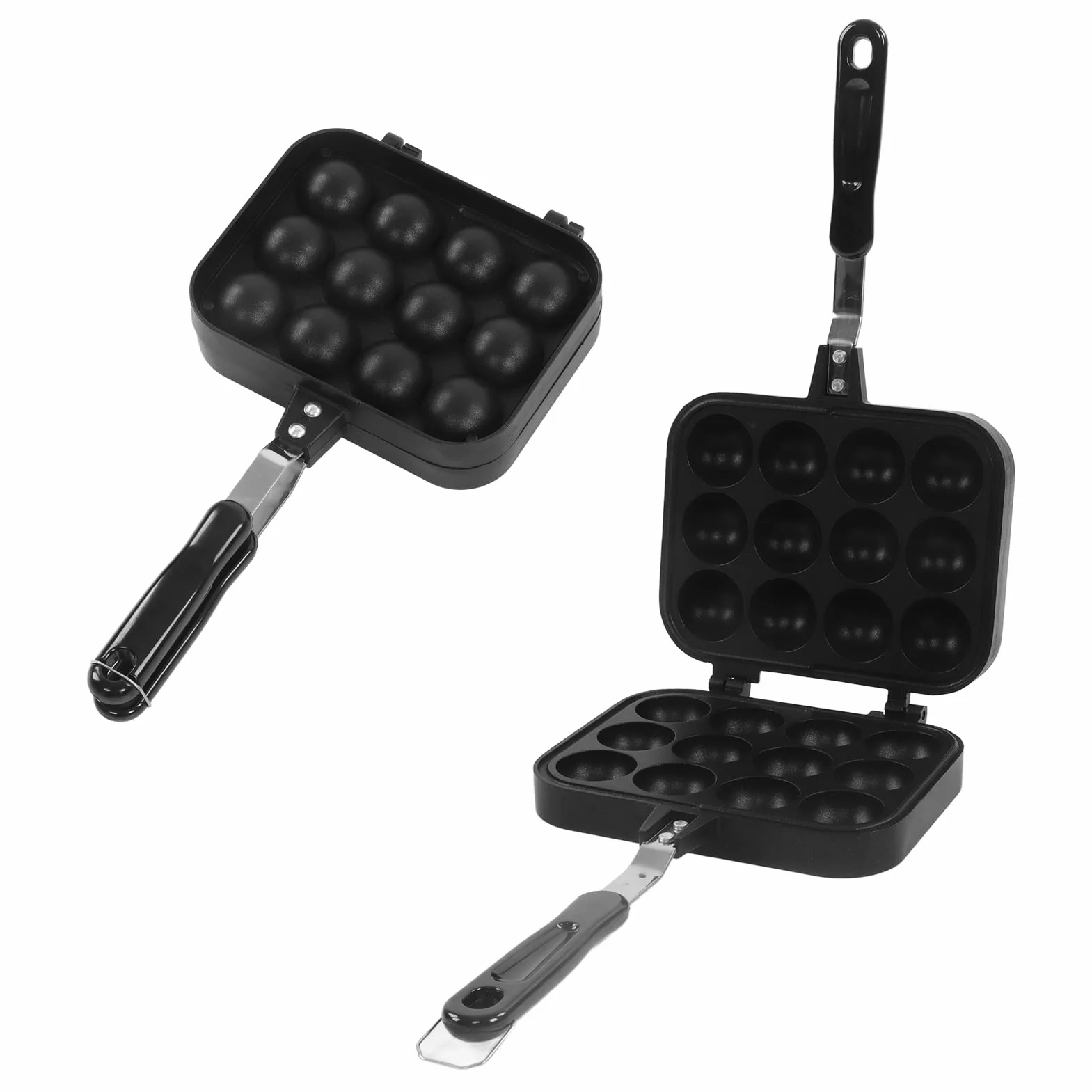 Fyearfly Takoyaki patelnia grillowa 12-otworowa dwustronna forma do gotowania