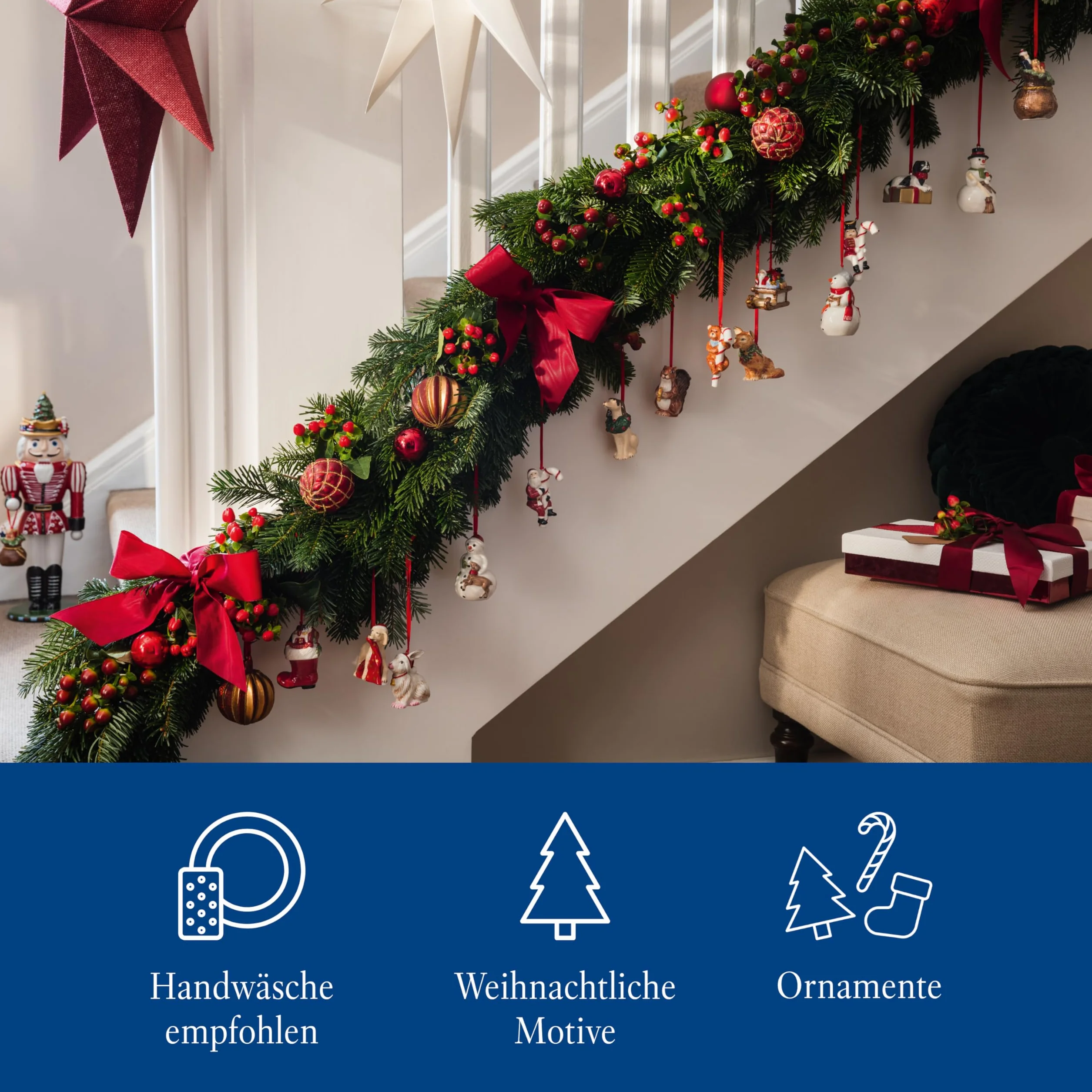 Villeroy & Boch Nostalgic Ornaments zestaw ozdób psy 3 el. 5 x 5 x 7,5 cm figurki porcelanowe