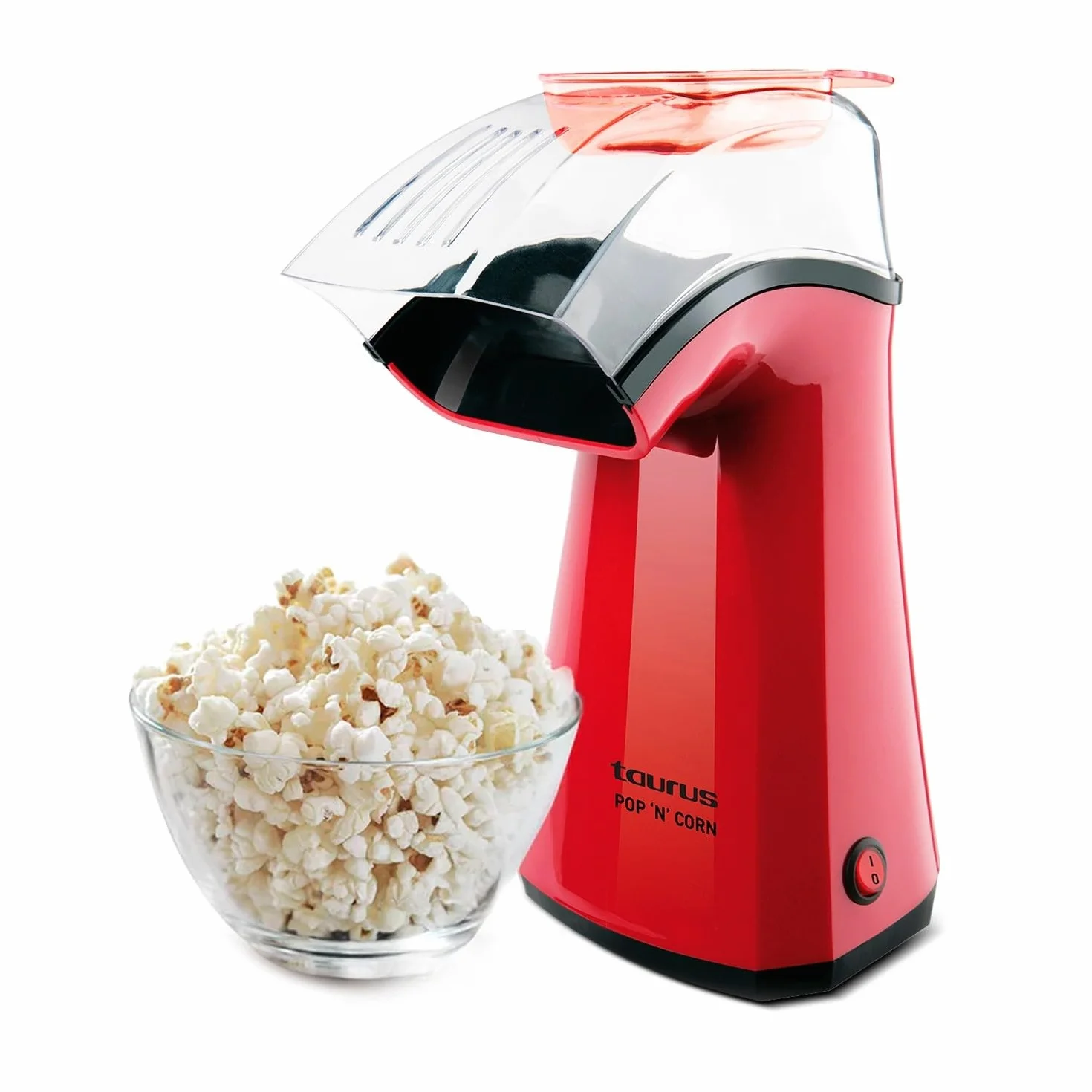 Taurus Pop'N'Corn - maszyna do popcornu, 1100 W, tworzywo sztuczne, czerwona, XX