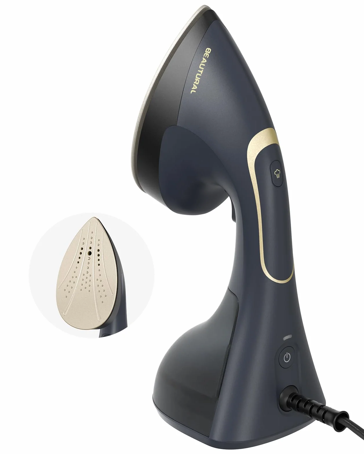 BEAUTURAL Żelazko parowe 2 w 1, 1500 W, 20 g/min, automatyczne wyłączanie