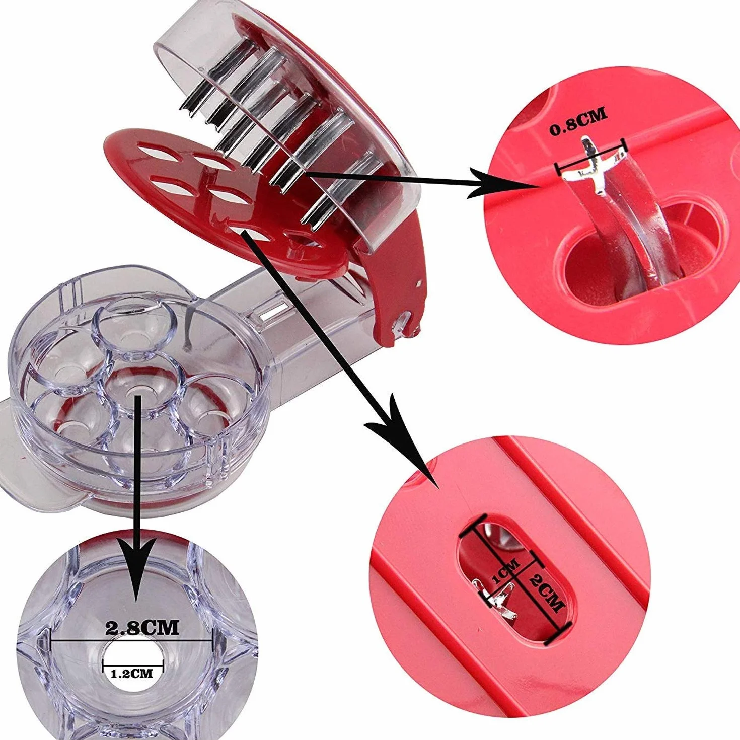Cherry Pitter Stoner Seed Remover 6 wiśniowych siewników
