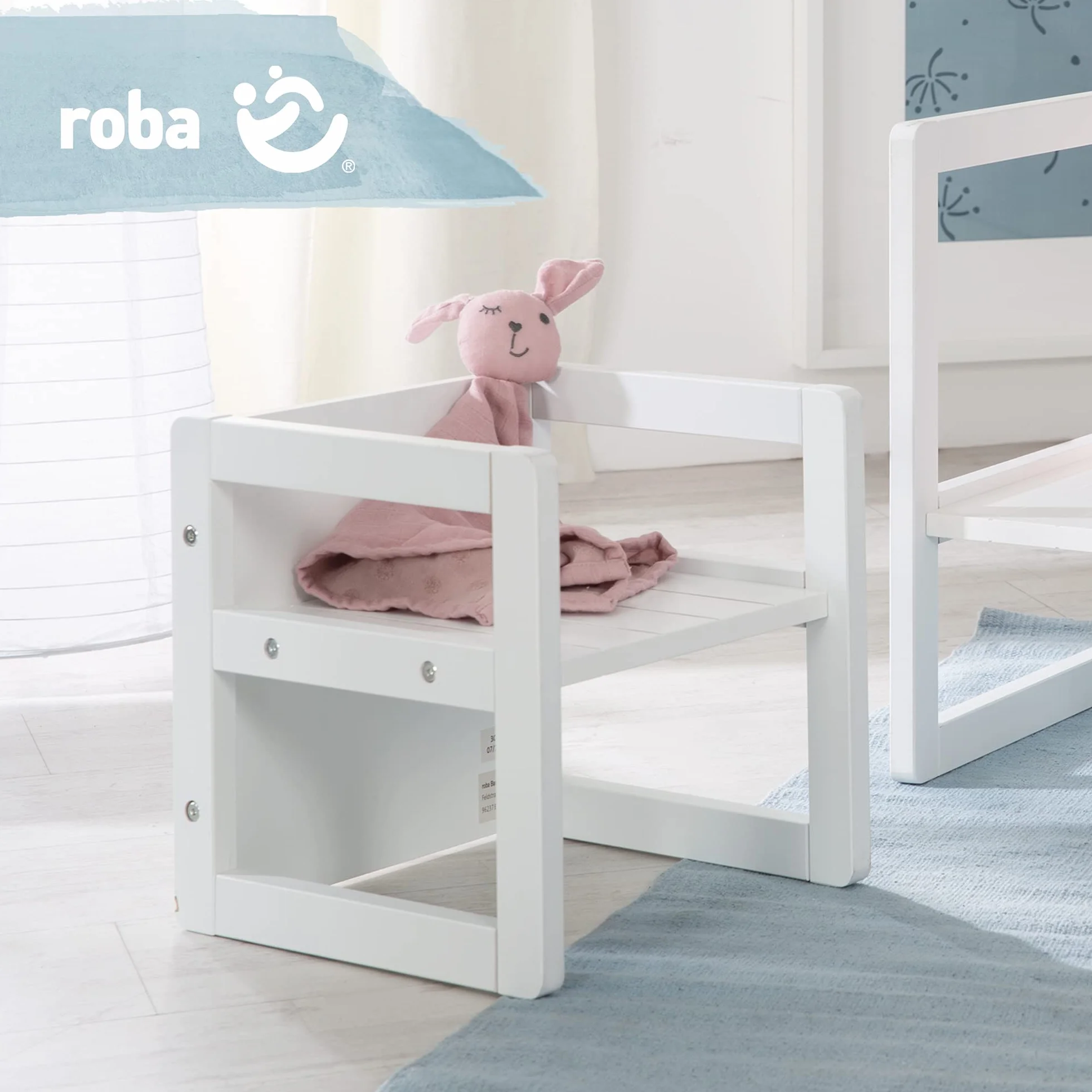 Roba Taboret Biały 30 x 30 x 30 cm