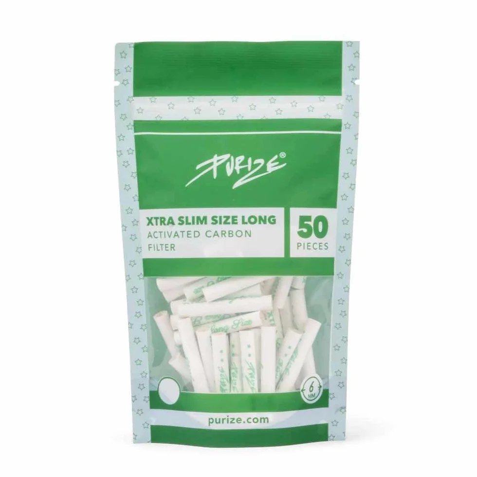 PURIZE XTRA Slim Size Long 6 mm filtr z węglem aktywnym 5x50