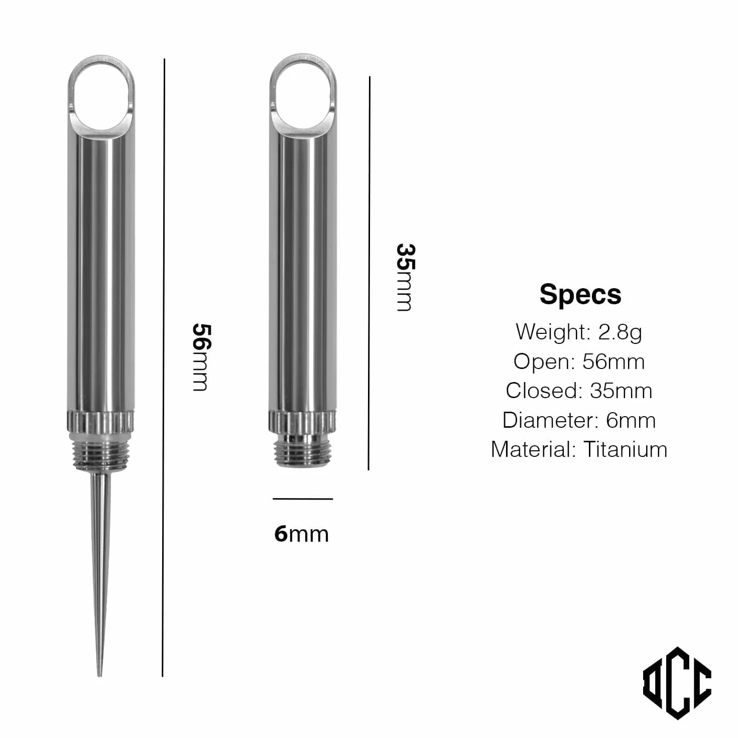 DAILYCARRYCO. Micro Tipick Outdoor Wykałaczka EDC Brelok Narzędzie Camping Piknik z etui ochronnym