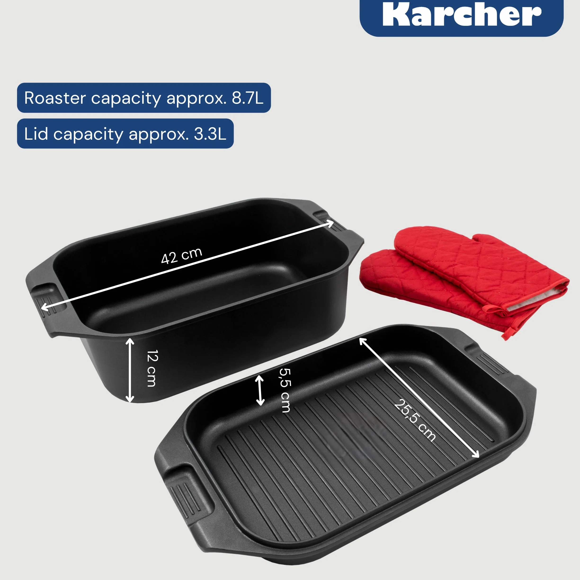 Kärcher Tork kulkowy, Brytfanna, Czarny, 8,7l