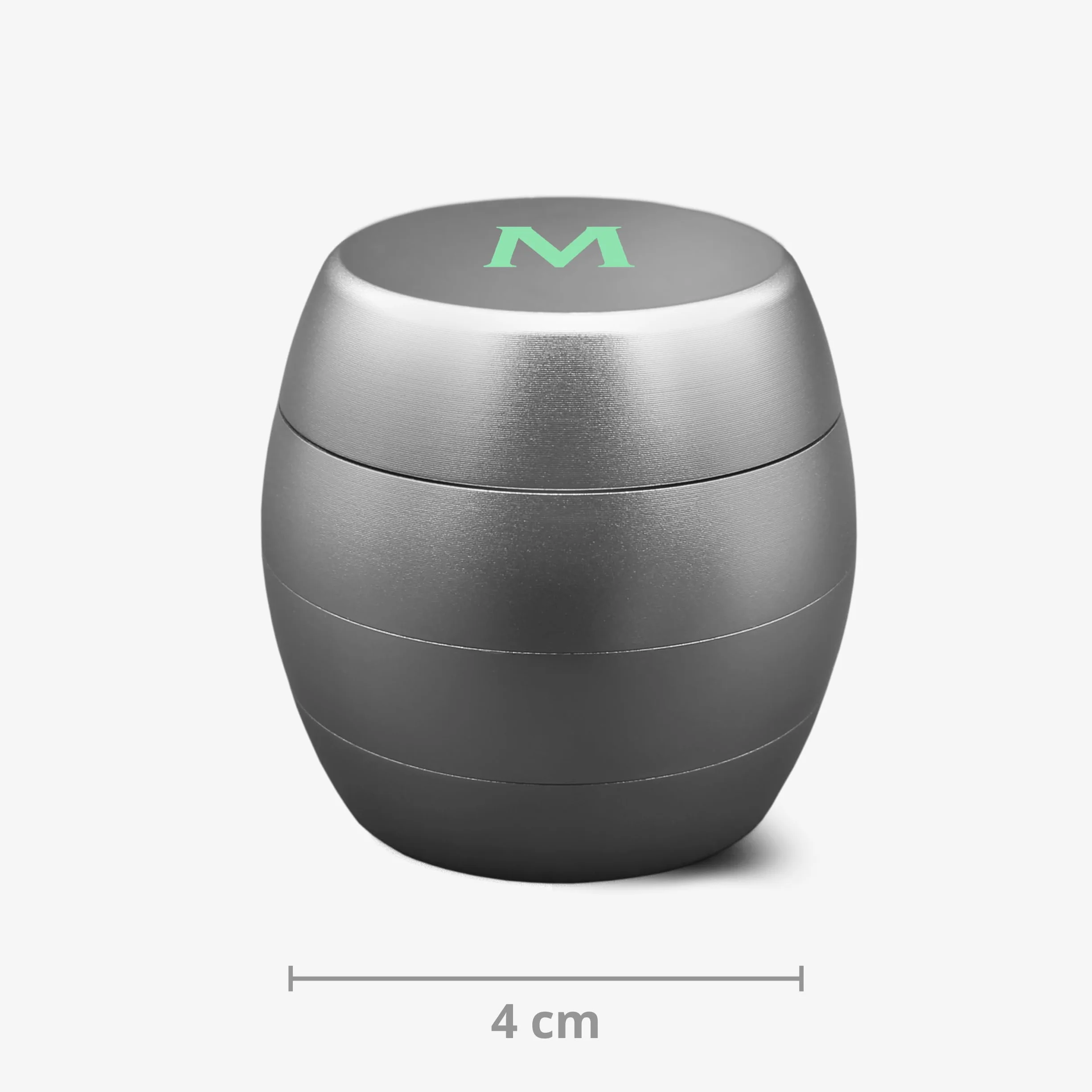 Mascotte Designerski Grinder młynek aluminiowy 4 cm 4-częściowy zestaw ze skrobakiem do pyłków