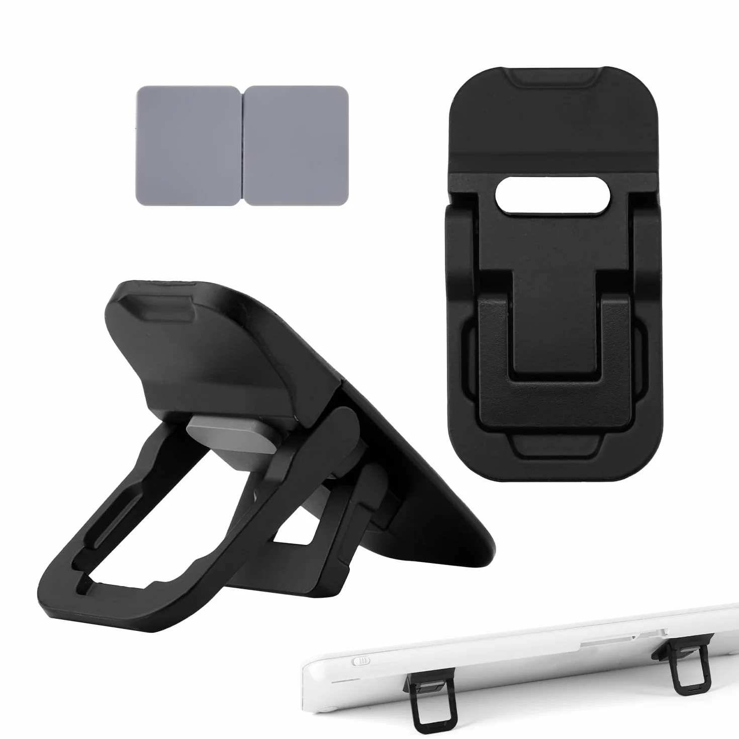 2szt Skladana Podstawka Pod Klawiature Komputerowa na Biurko, Miniaturowa Podstawka Chlodzaca Komputera Regulowana Podstawka pod Klawiature Ergonomiczne Akcesoria Biurowe do Notebooka (Czarna)