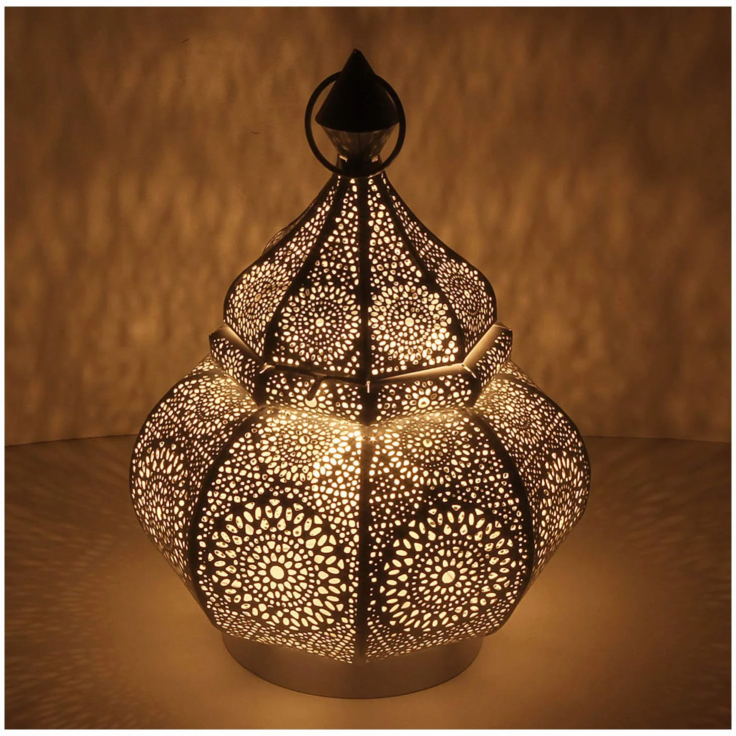 Casa Moro Abir LN2040 Orientalna latarnia z metalu, czarna, 30 cm, marokański lampion ogrodowy, piękna latarnia stołowa na Boże Narodzenie, wesele, uroczystości, dekoracja