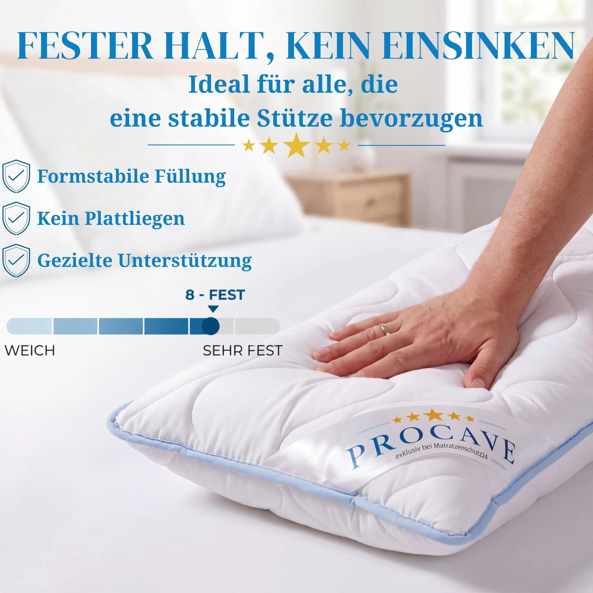 PROCAVE TopCool poduszka do spania na boku 40 x 145 cm